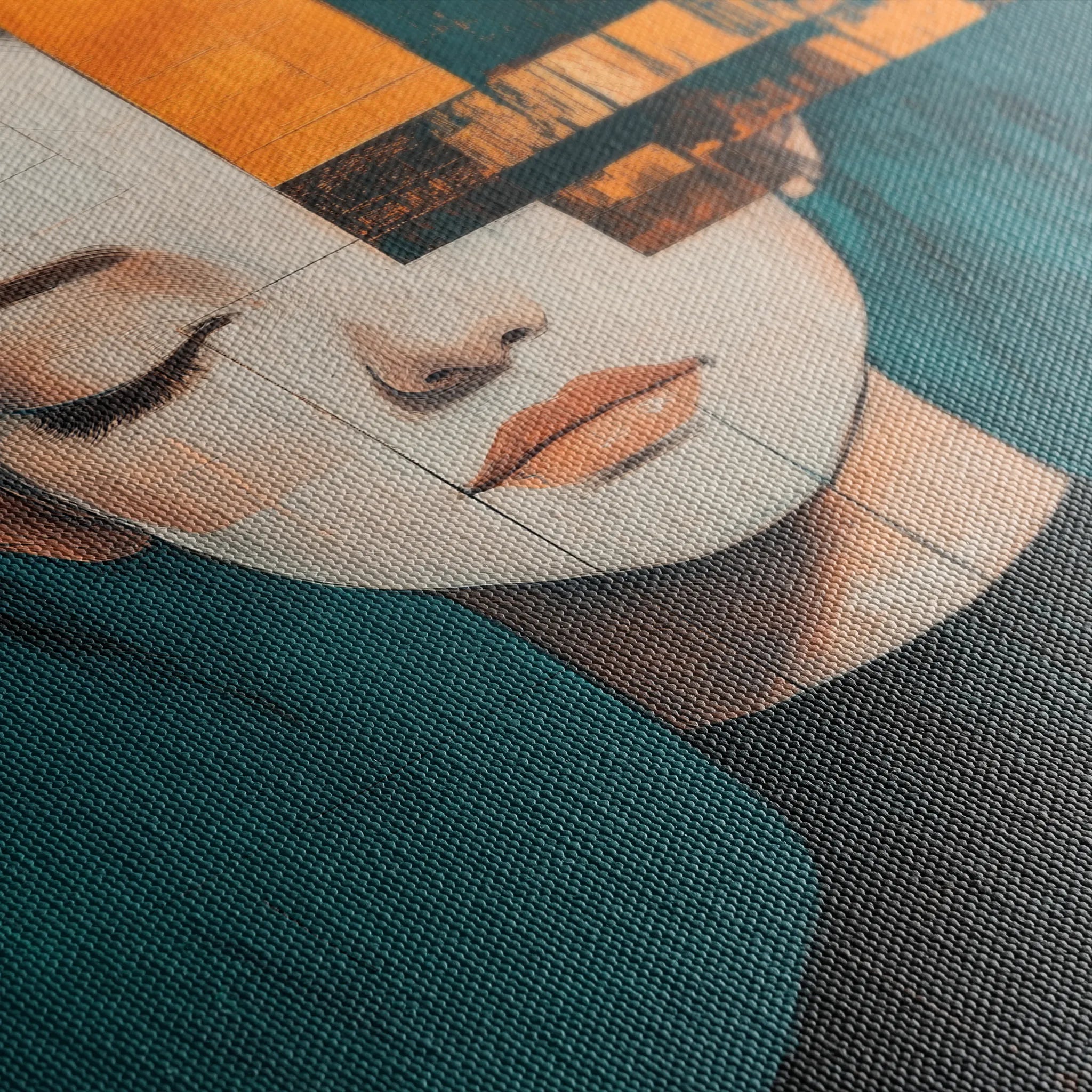 Portrait 088 Canvas Art 18" x 24" / 45 x 60 cm / Black