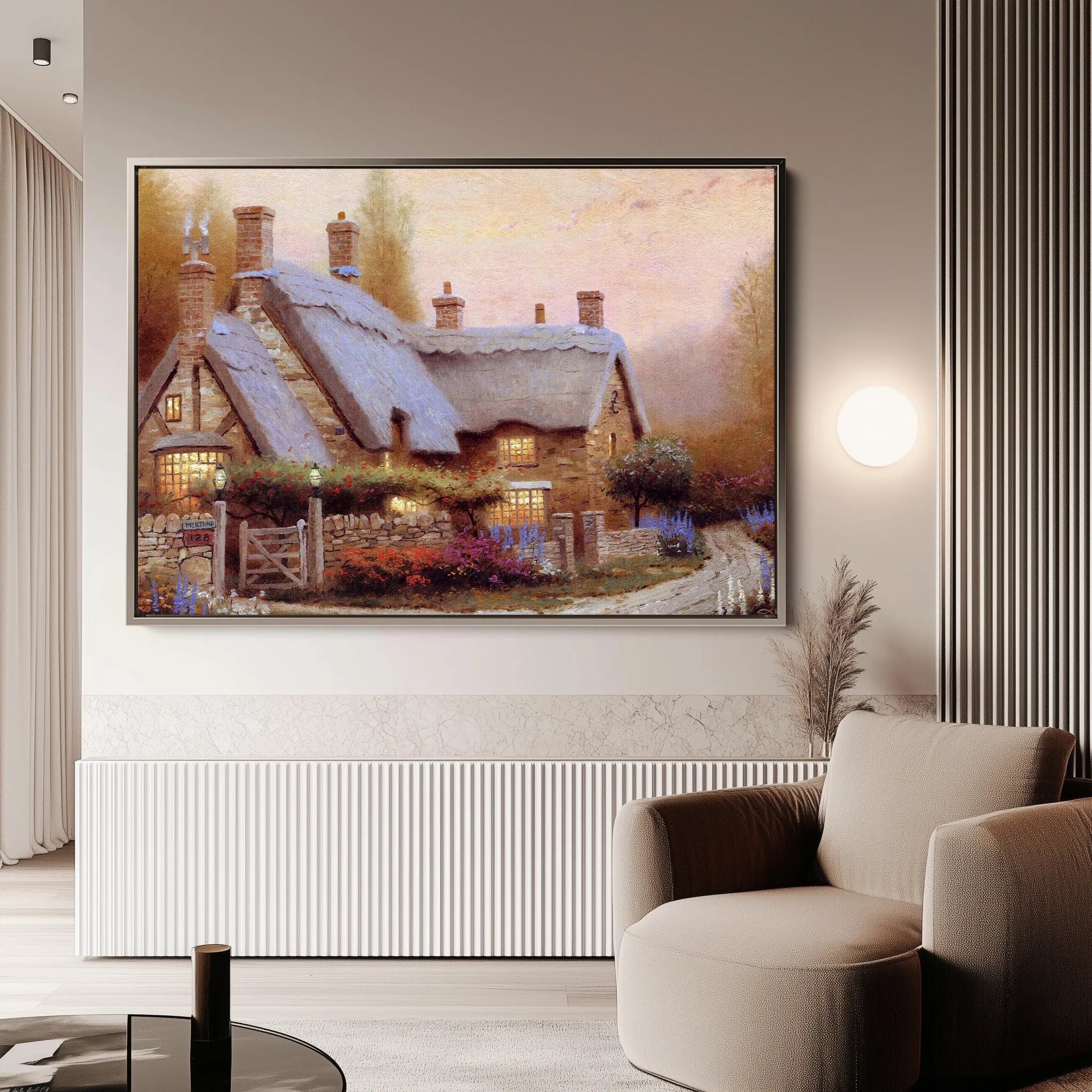 Landscape 089 Canvas Art 18" x 24" / 45 x 60 cm / Black