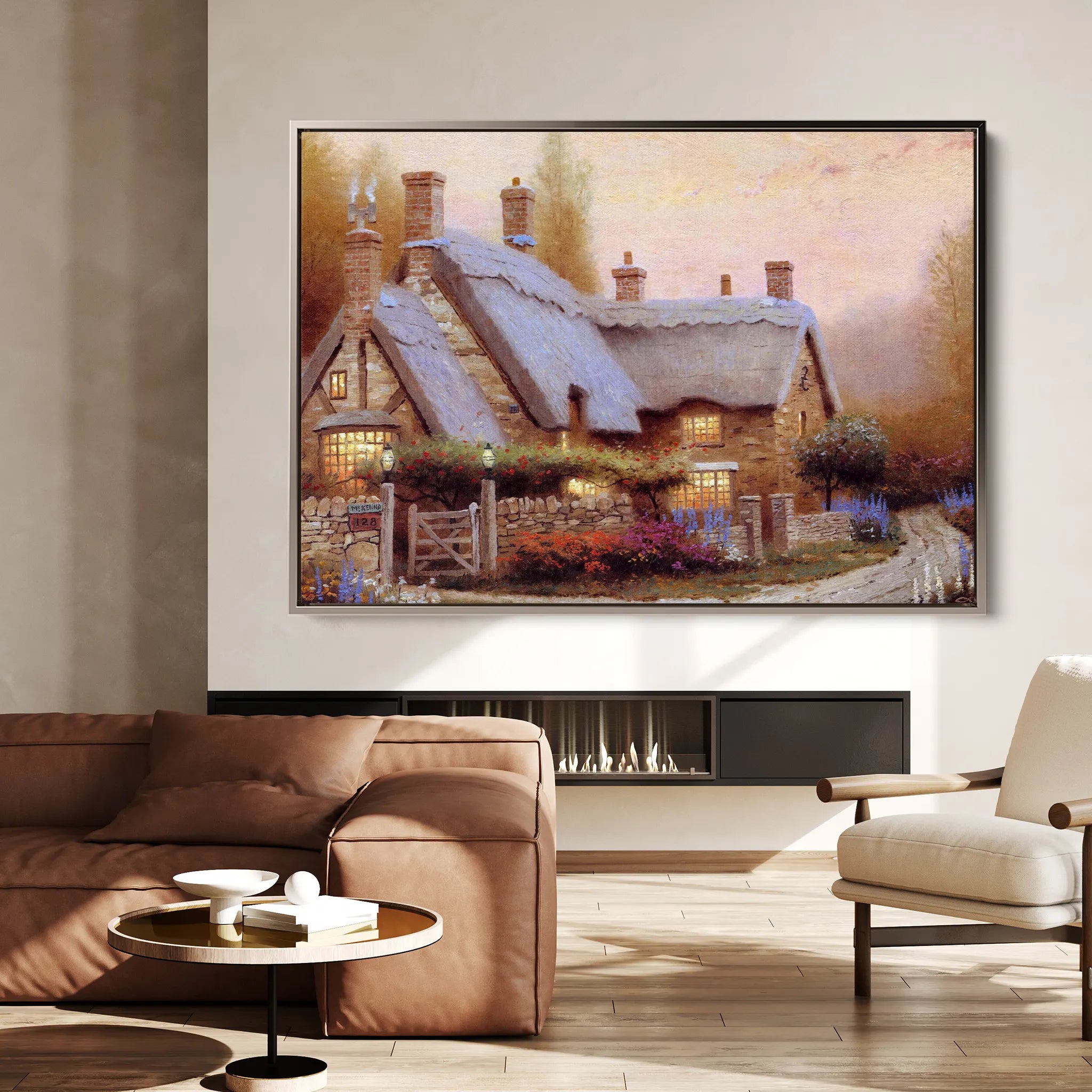 Landscape 089 Canvas Art 18" x 24" / 45 x 60 cm / Black