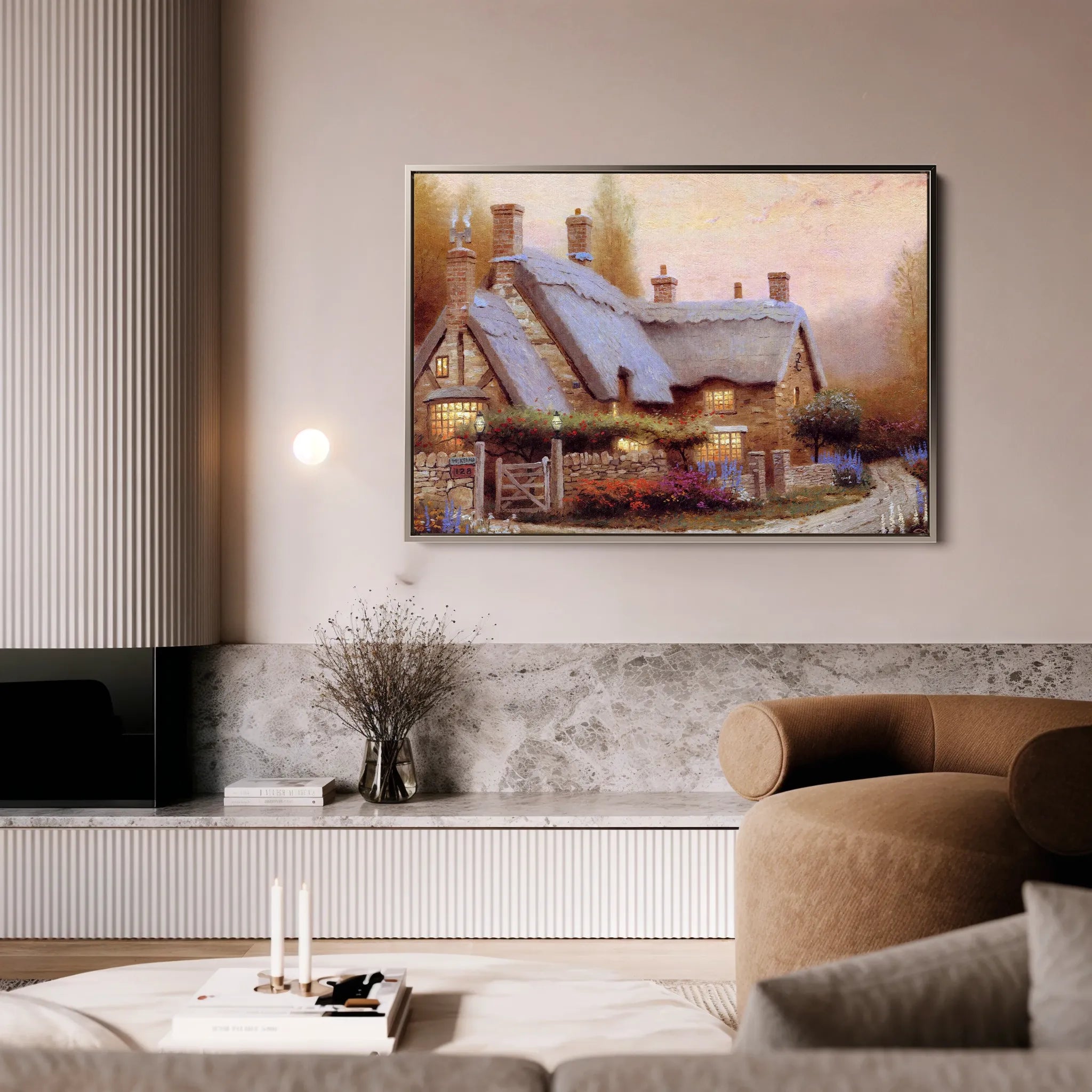 Landscape 089 Canvas Art 18" x 24" / 45 x 60 cm / Black