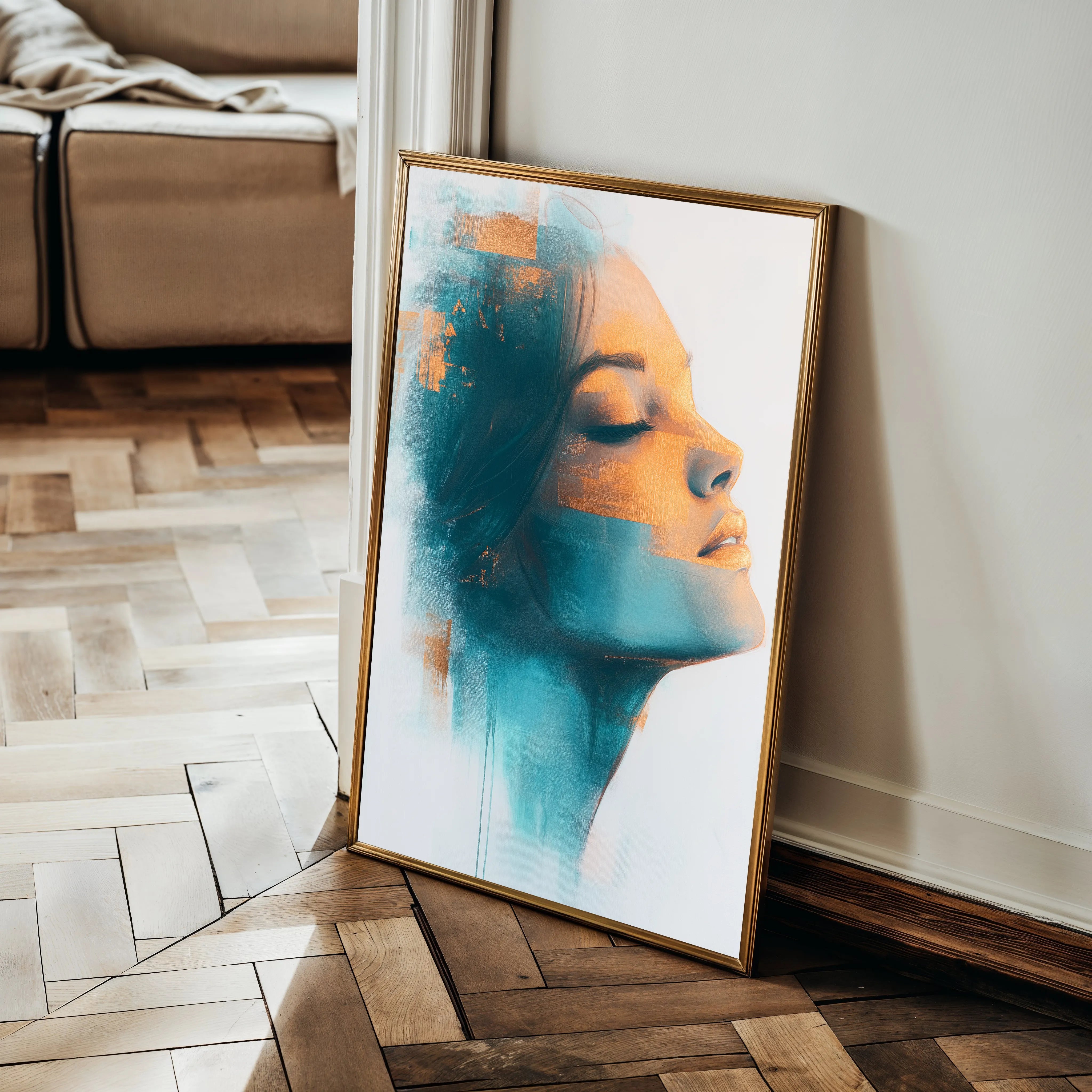 Portrait 089 Canvas Art 18" x 24" / 45 x 60 cm / Black