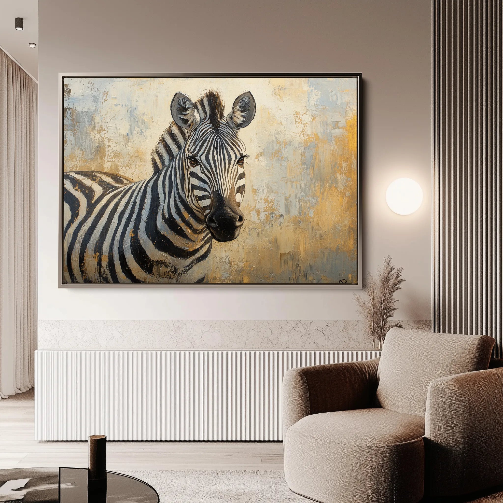 Animals 090 Canvas Art 18" x 24" / 45 x 60 cm / Black