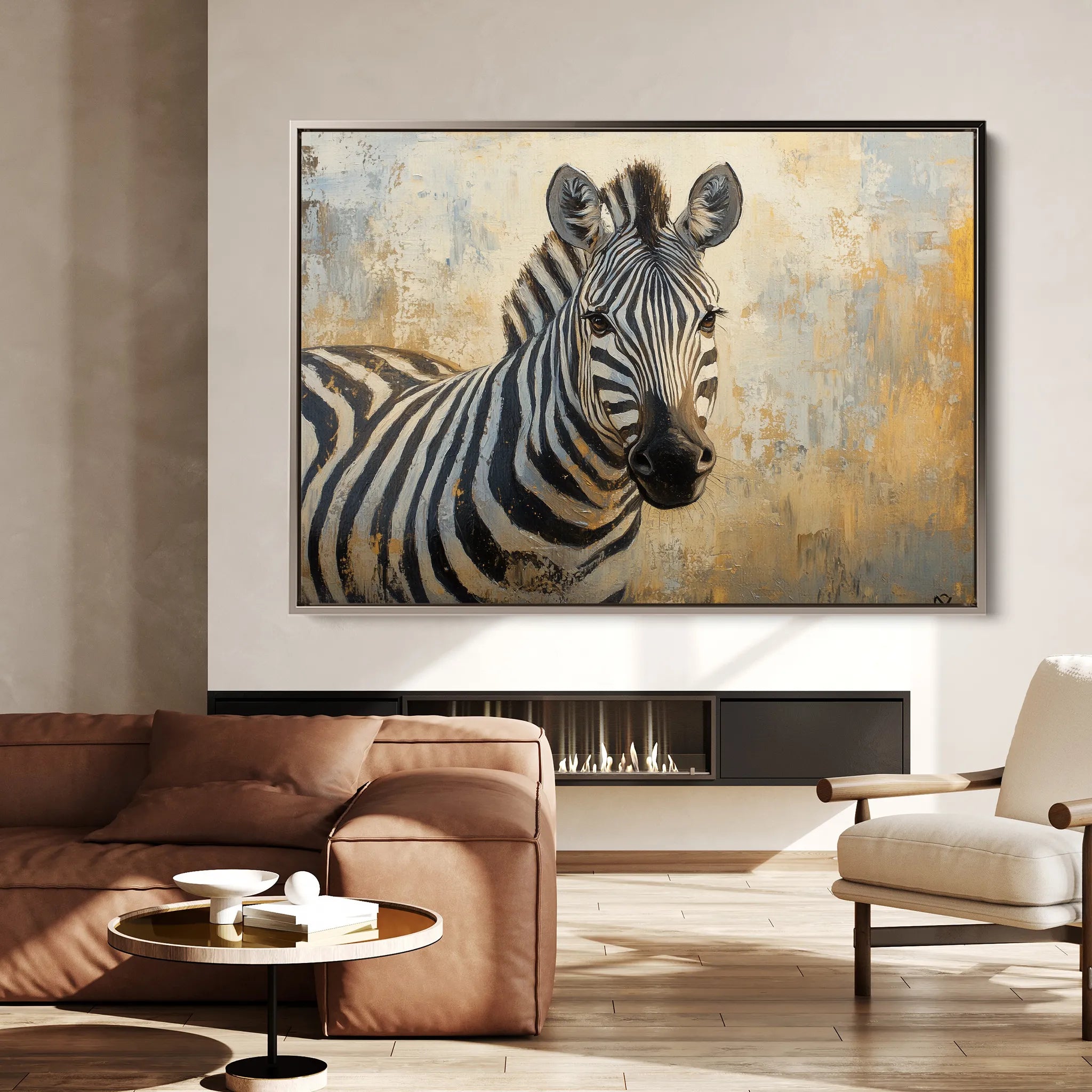 Animals 090 Canvas Art 18" x 24" / 45 x 60 cm / Black