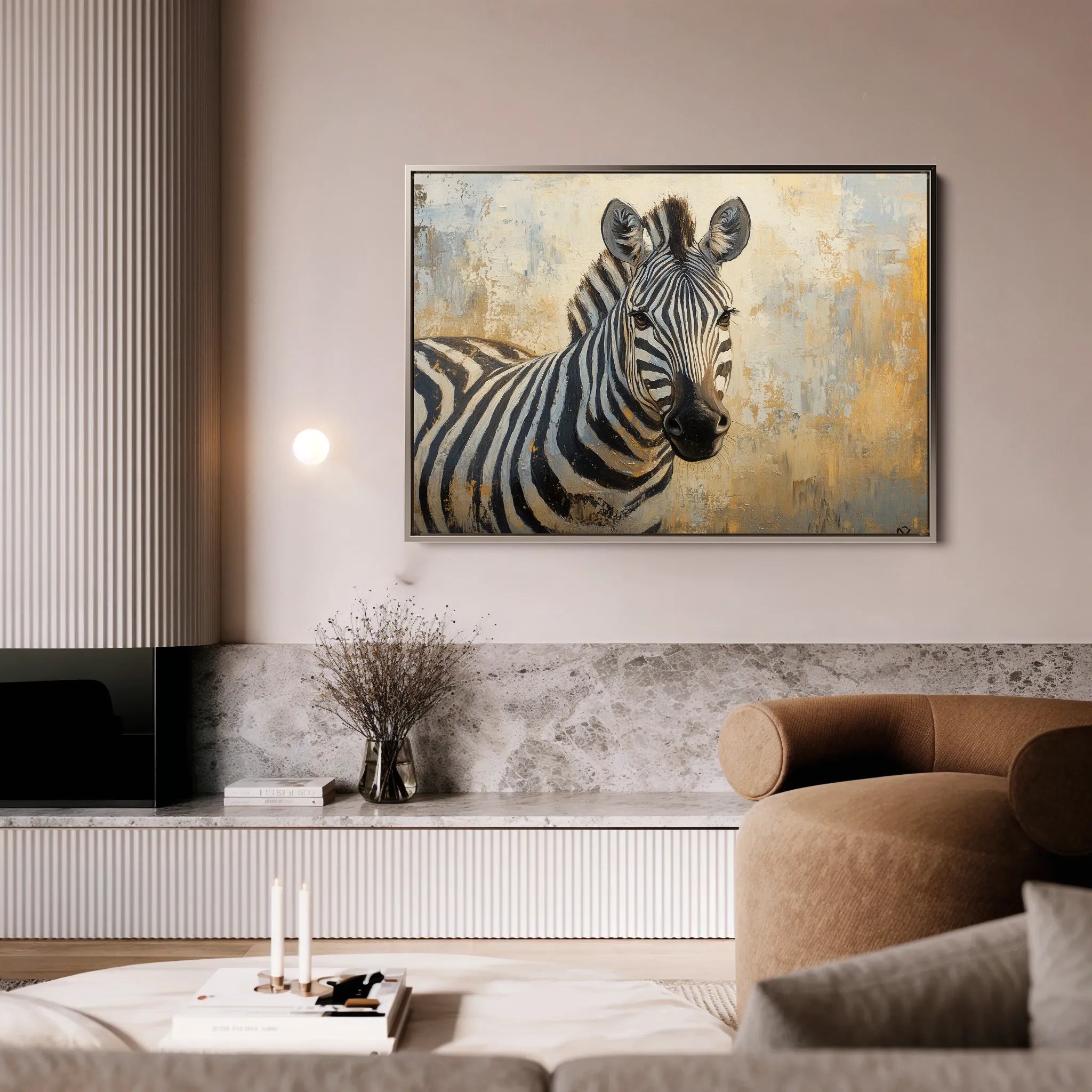 Animals 090 Canvas Art 18" x 24" / 45 x 60 cm / Black