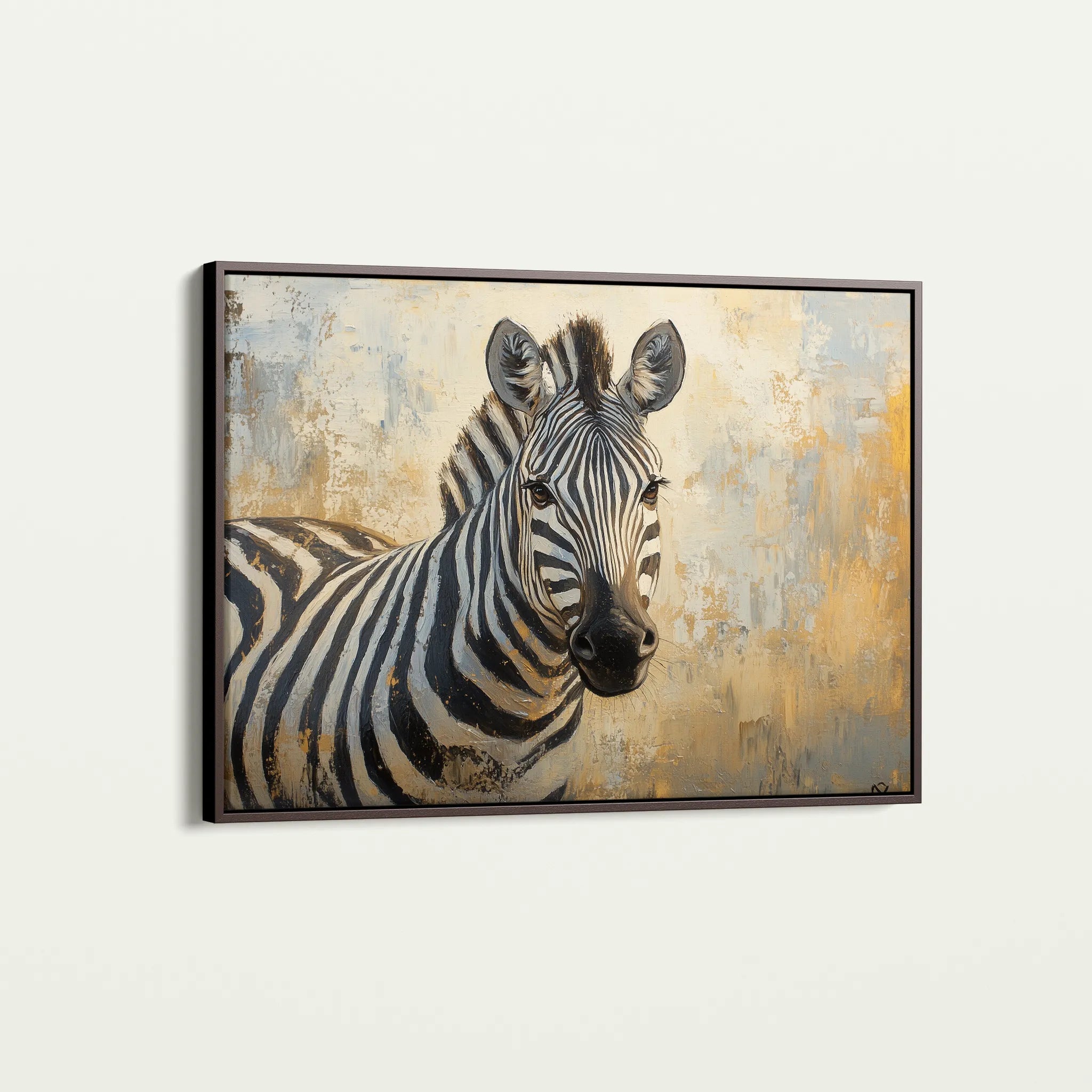 Animals 090 Canvas Art 18" x 24" / 45 x 60 cm / Black