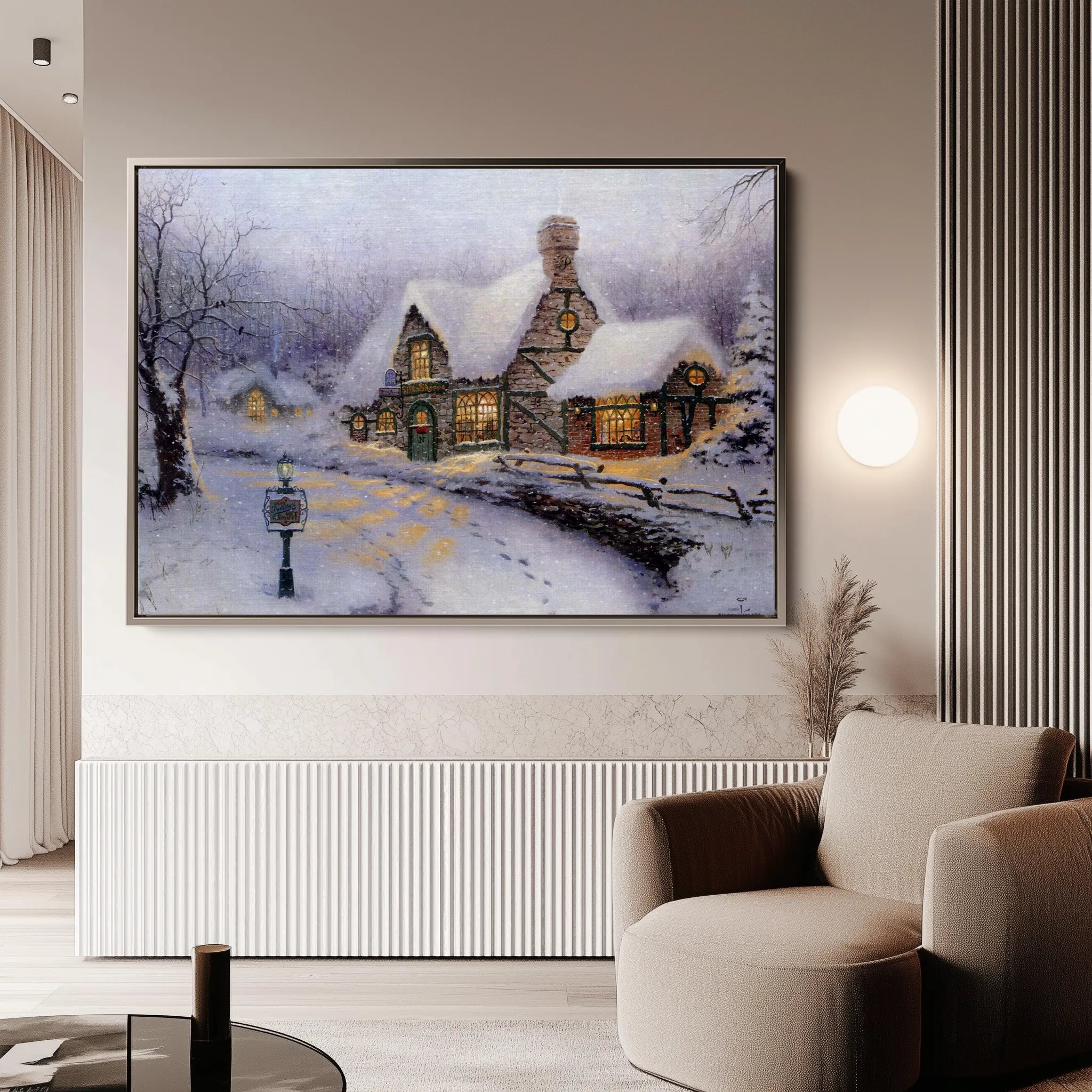 Landscape 090 Canvas Art 18" x 24" / 45 x 60 cm / Black
