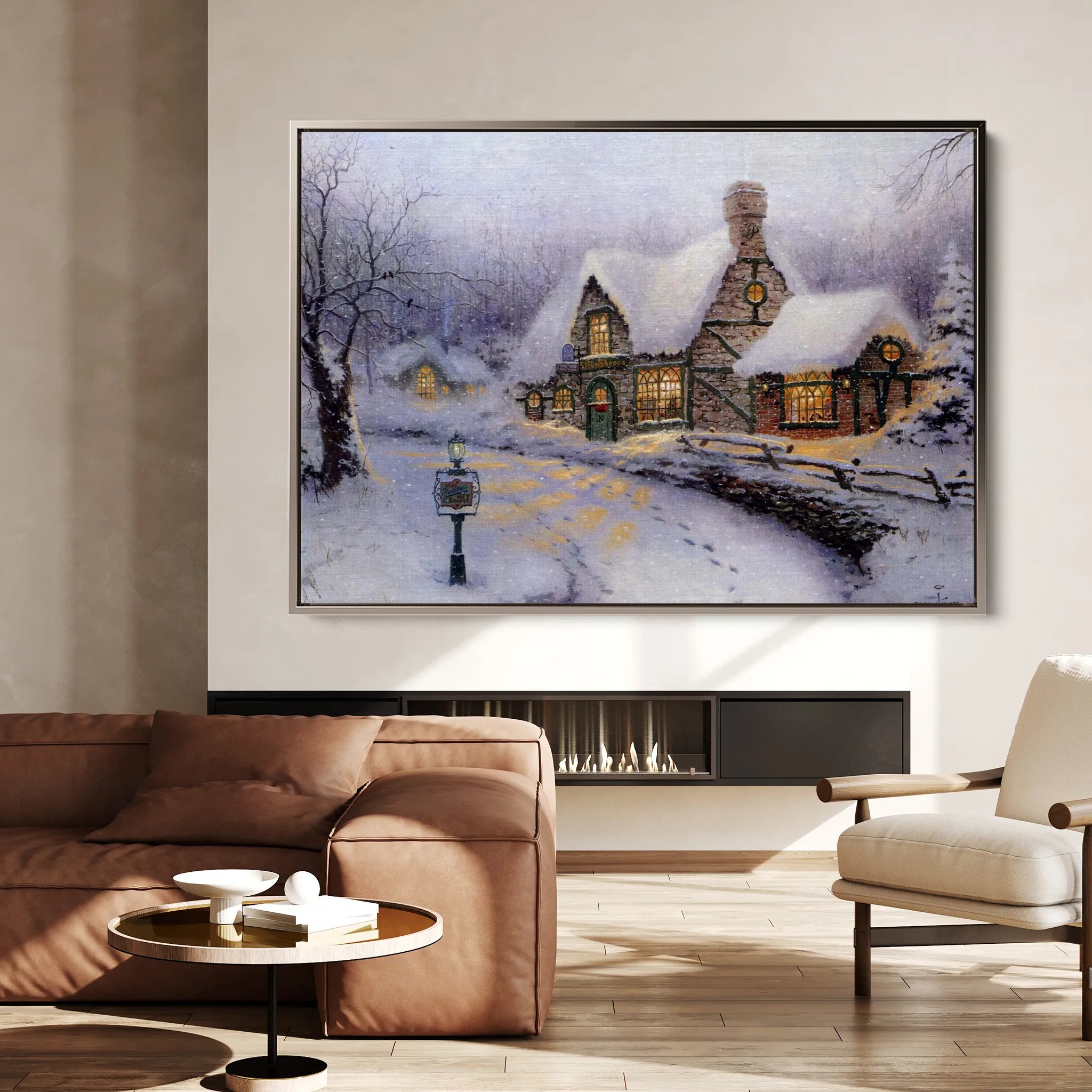 Landscape 090 Canvas Art 18" x 24" / 45 x 60 cm / Black