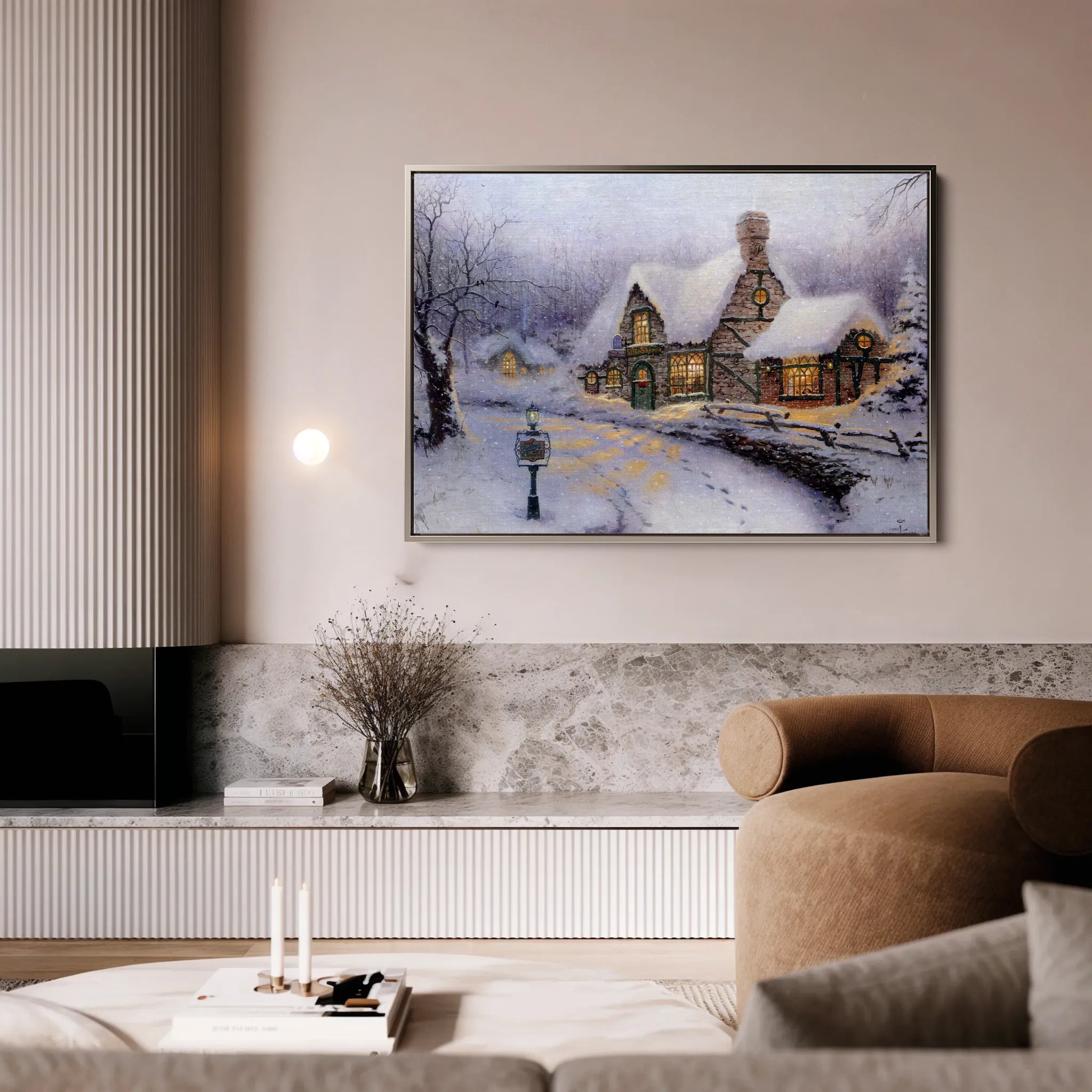Landscape 090 Canvas Art 18" x 24" / 45 x 60 cm / Black