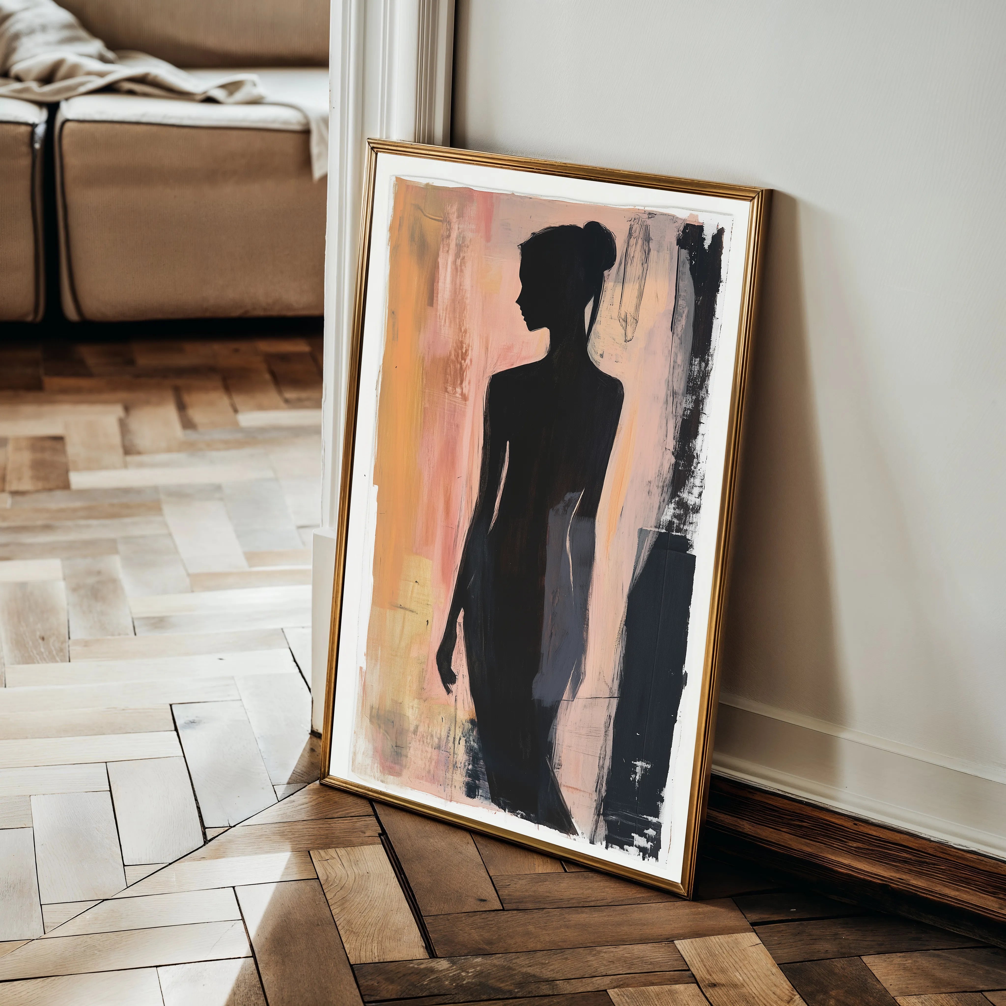 Portrait 090 Canvas Art 18" x 24" / 45 x 60 cm / Black