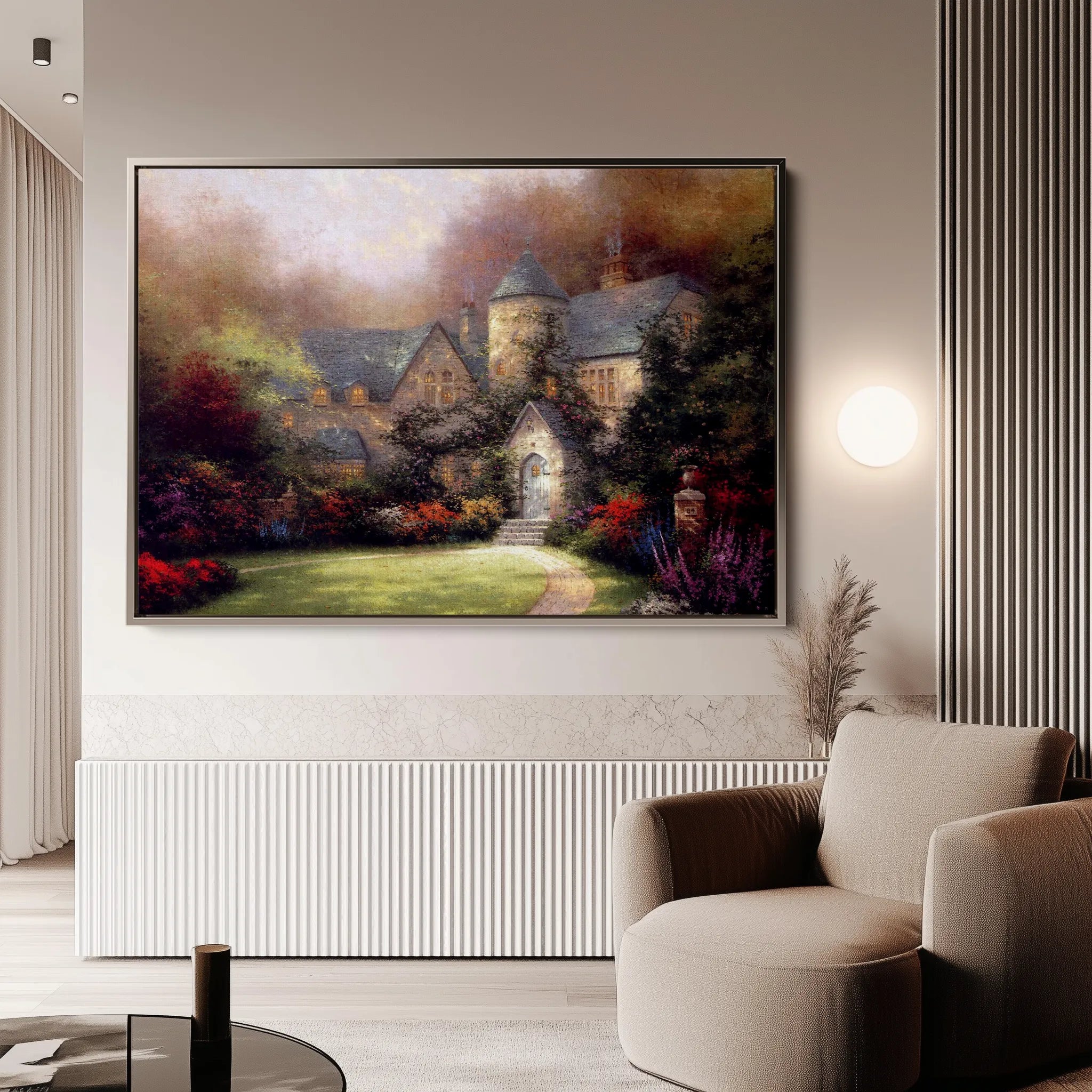 Landscape 091 Canvas Art 18" x 24" / 45 x 60 cm / Black