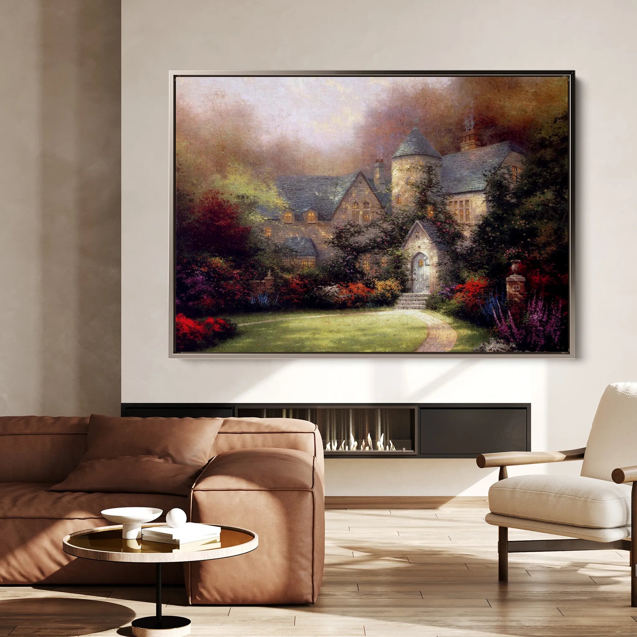 Landscape 091 Canvas Art 18" x 24" / 45 x 60 cm / Black