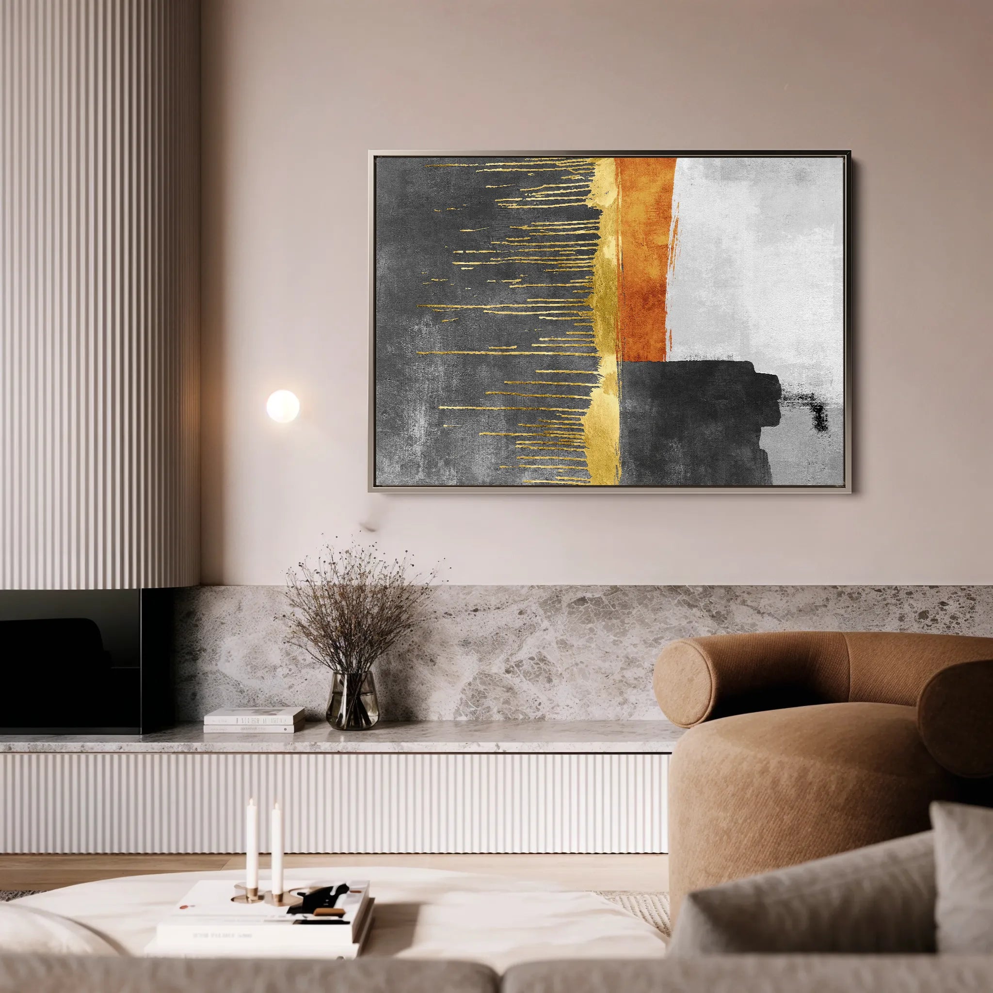 Abstract 092 Canvas Art 18" x 24" / 45 x 60 cm / Black