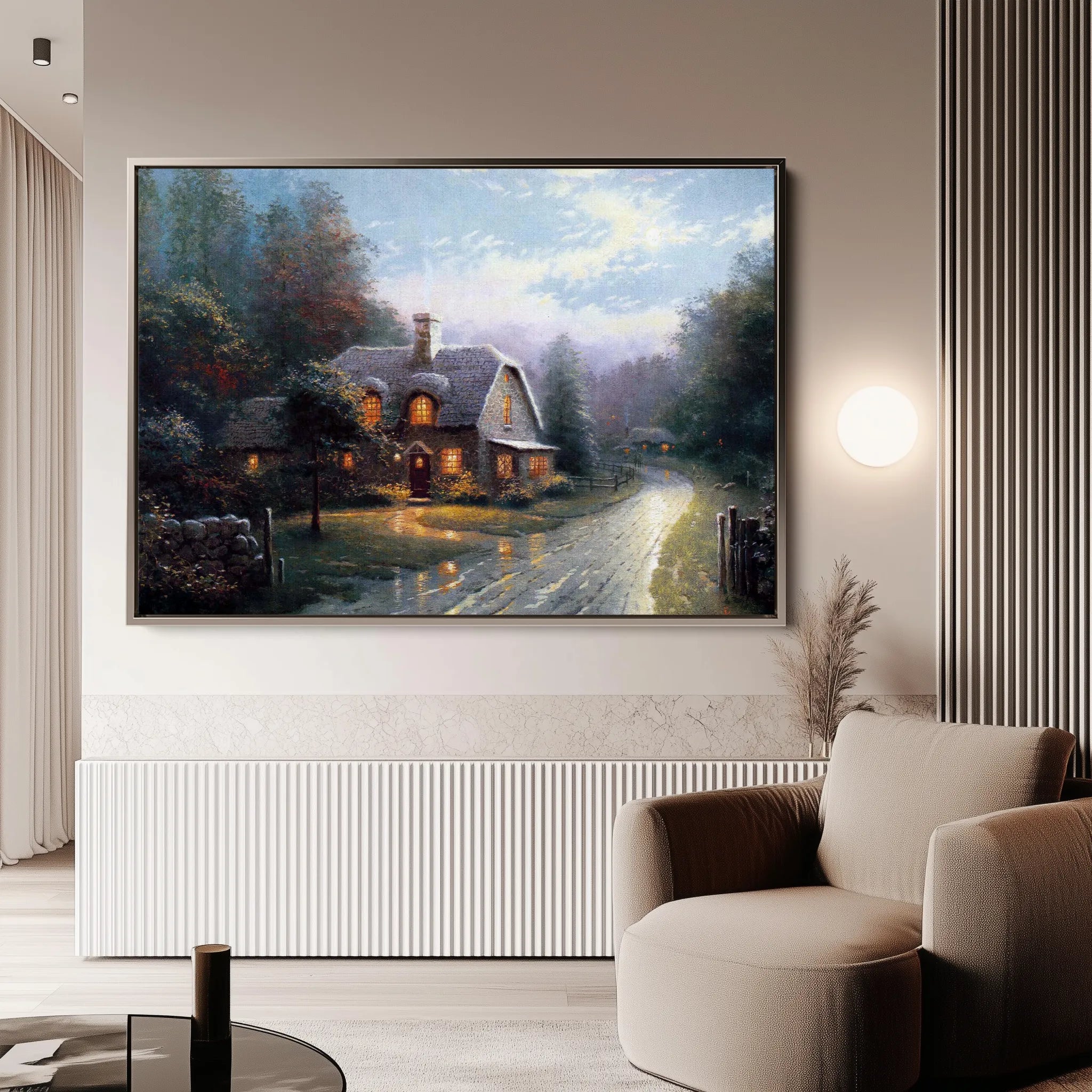 Landscape 092 Canvas Art 18" x 24" / 45 x 60 cm / Black