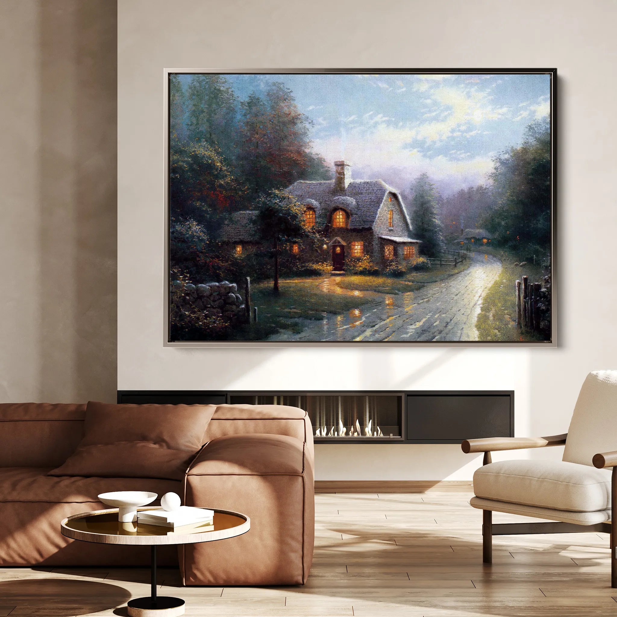 Landscape 092 Canvas Art 18" x 24" / 45 x 60 cm / Black