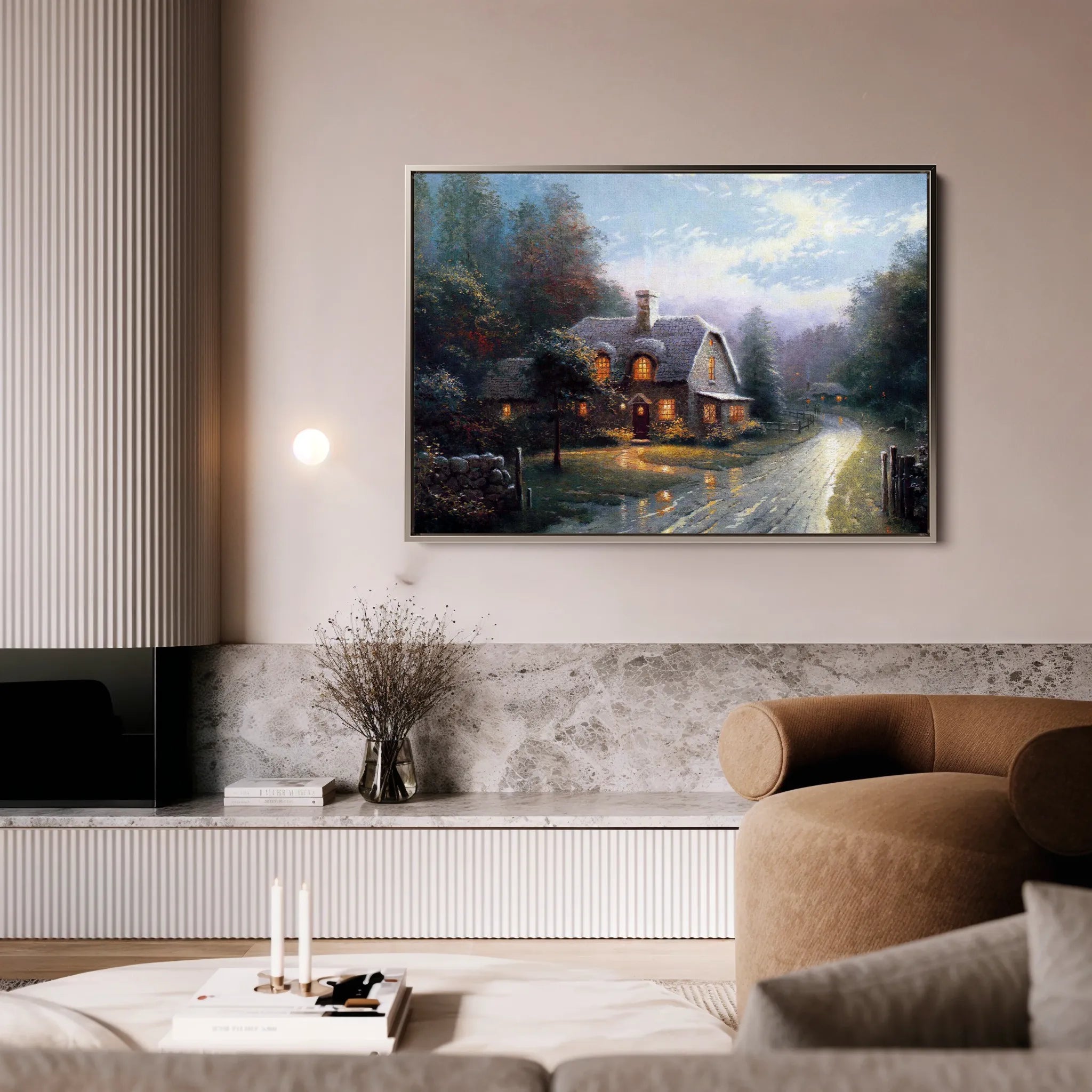 Landscape 092 Canvas Art 18" x 24" / 45 x 60 cm / Black
