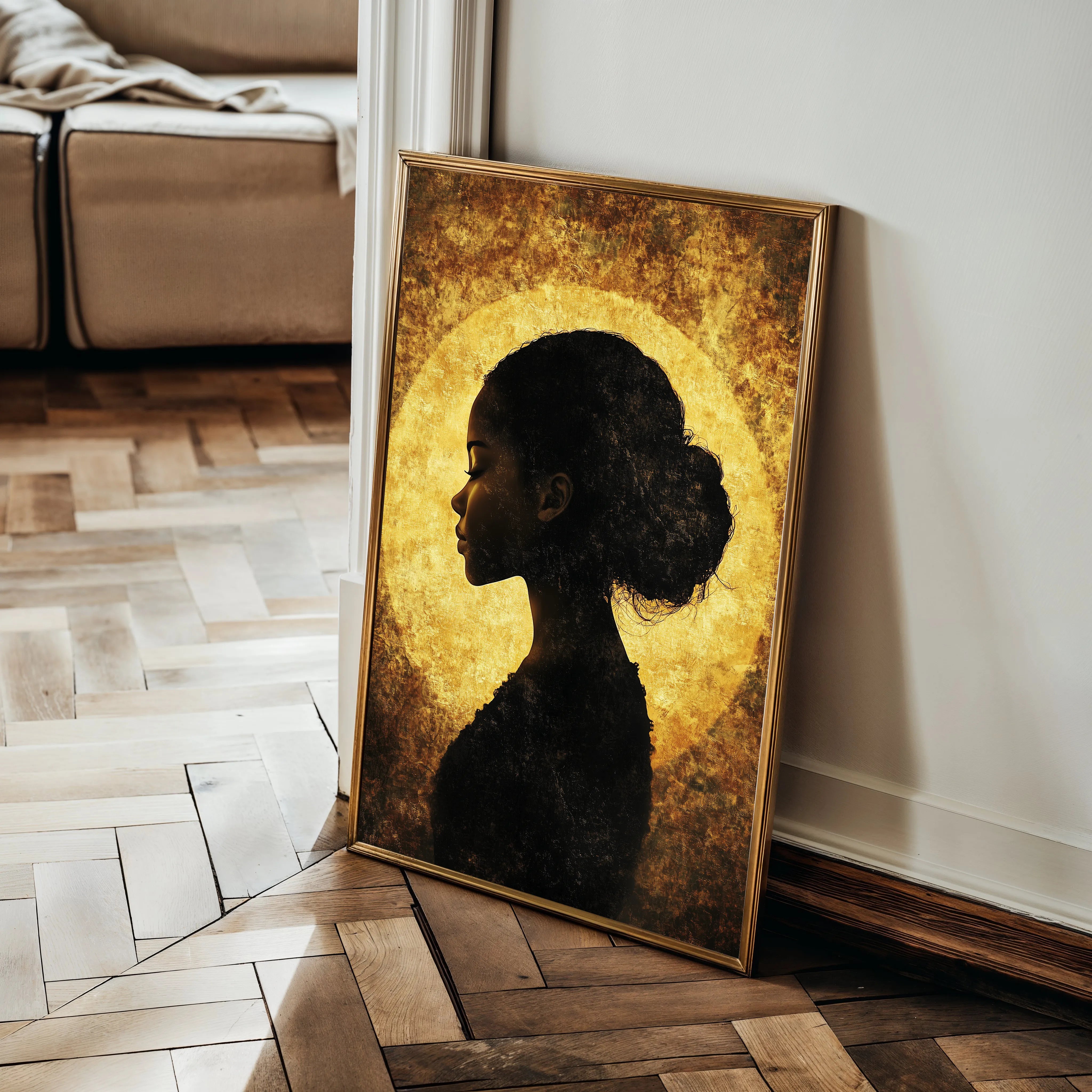 Portrait 092 Canvas Art 18" x 24" / 45 x 60 cm / Black