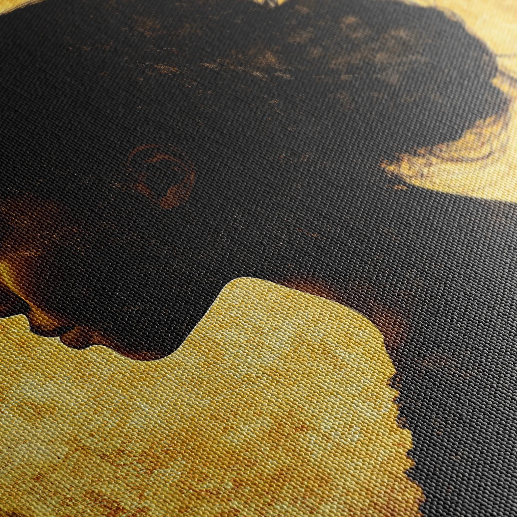 Portrait 092 Canvas Art 18" x 24" / 45 x 60 cm / Black