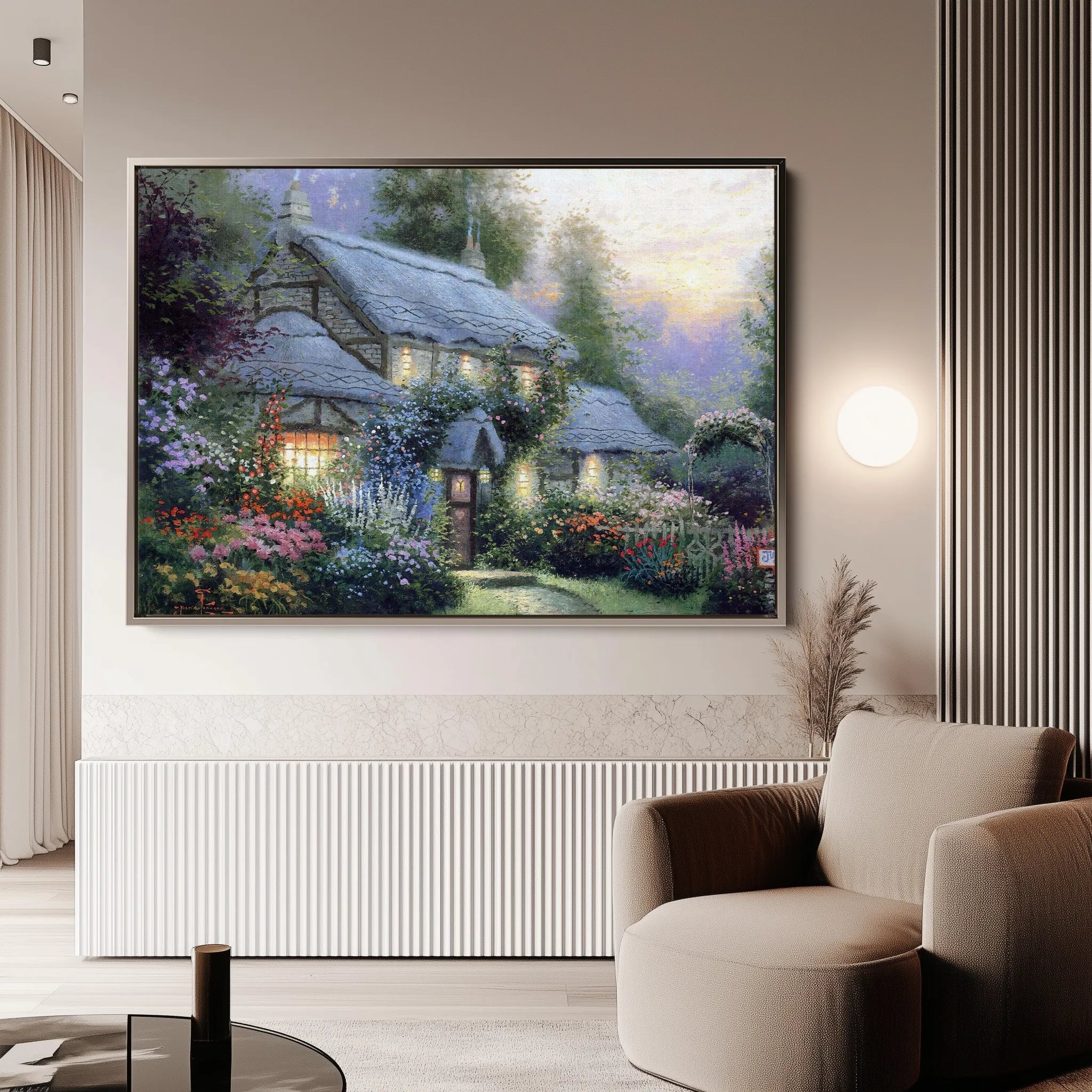 Landscape 093 Canvas Art 18" x 24" / 45 x 60 cm / Black