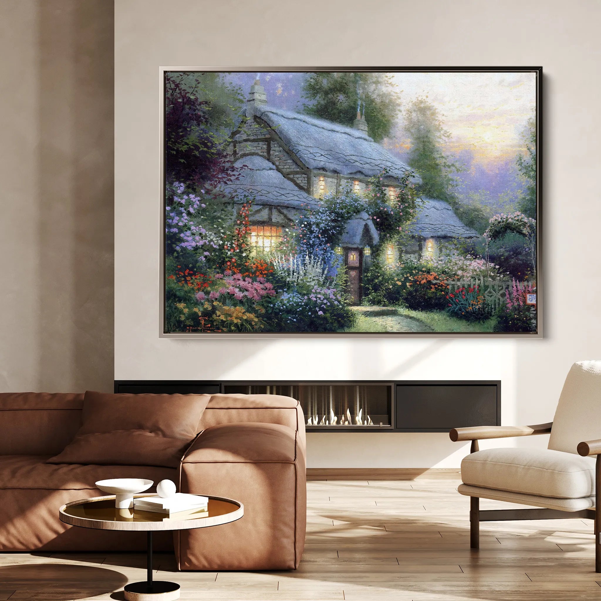 Landscape 093 Canvas Art 18" x 24" / 45 x 60 cm / Black