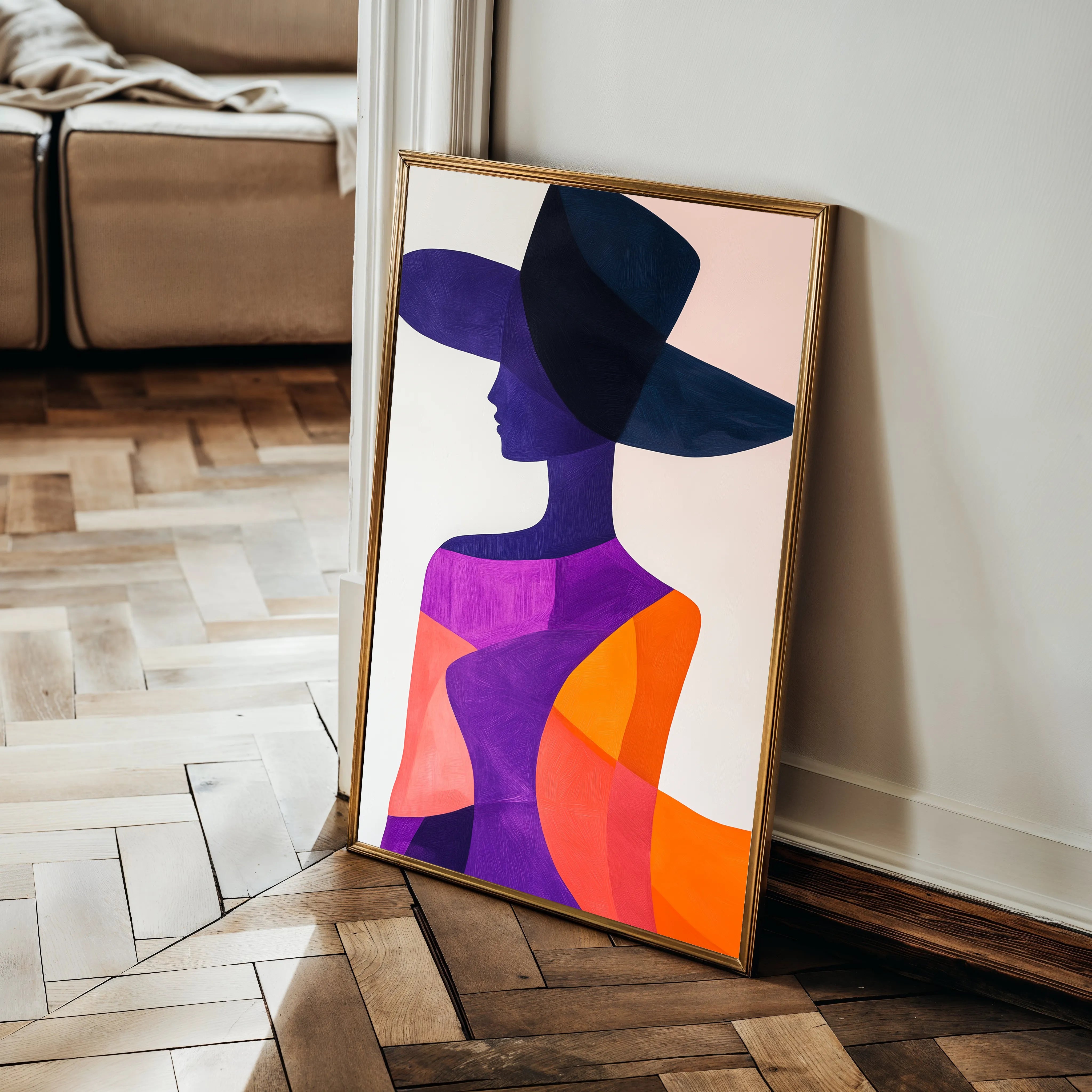 Portrait 093 Canvas Art 18" x 24" / 45 x 60 cm / Black
