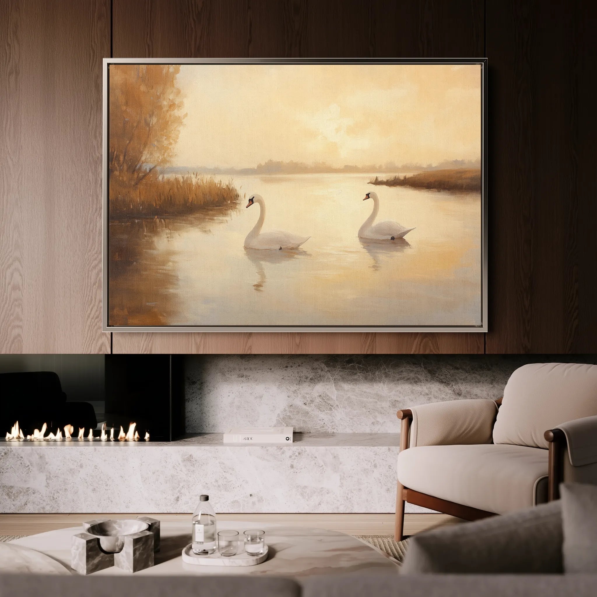 Animals 094 Canvas Art 18" x 24" / 45 x 60 cm / Black