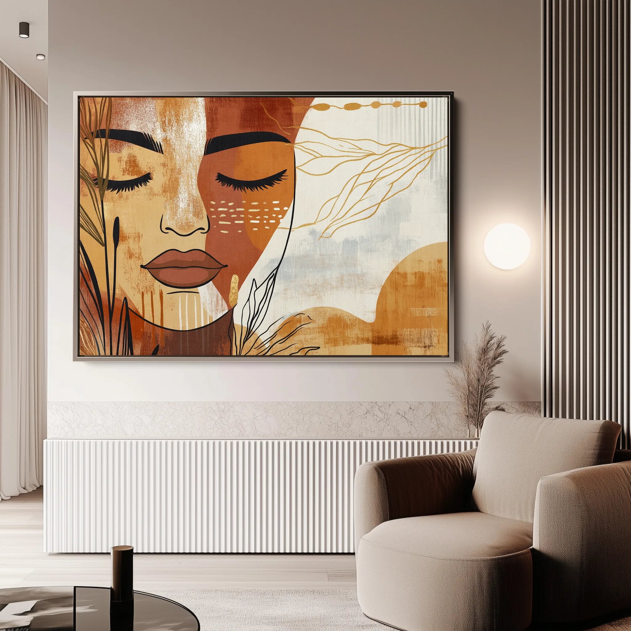 Boho 094 Canvas Art 18" x 24" / 45 x 60 cm / Black