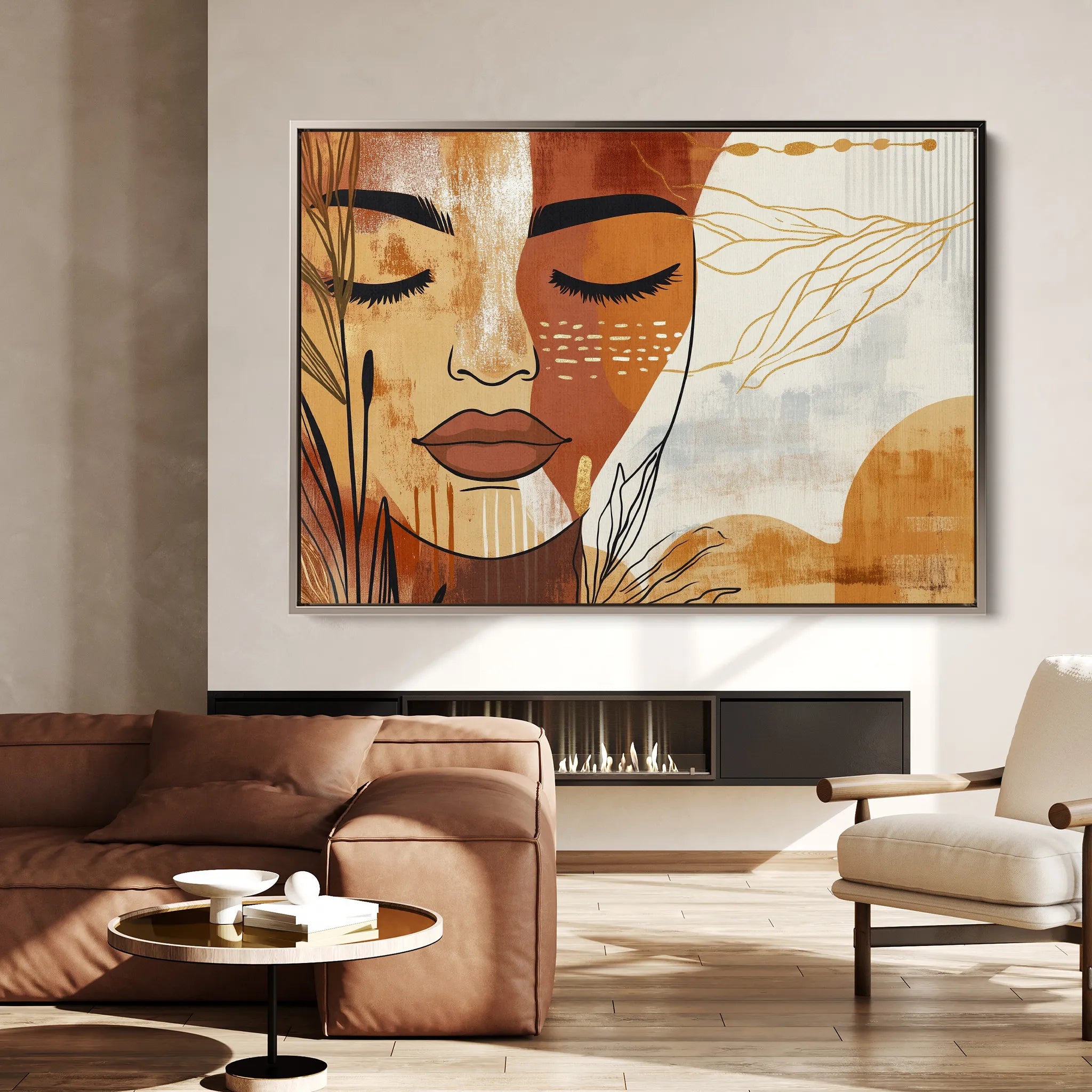 Boho 094 Canvas Art 18" x 24" / 45 x 60 cm / Black