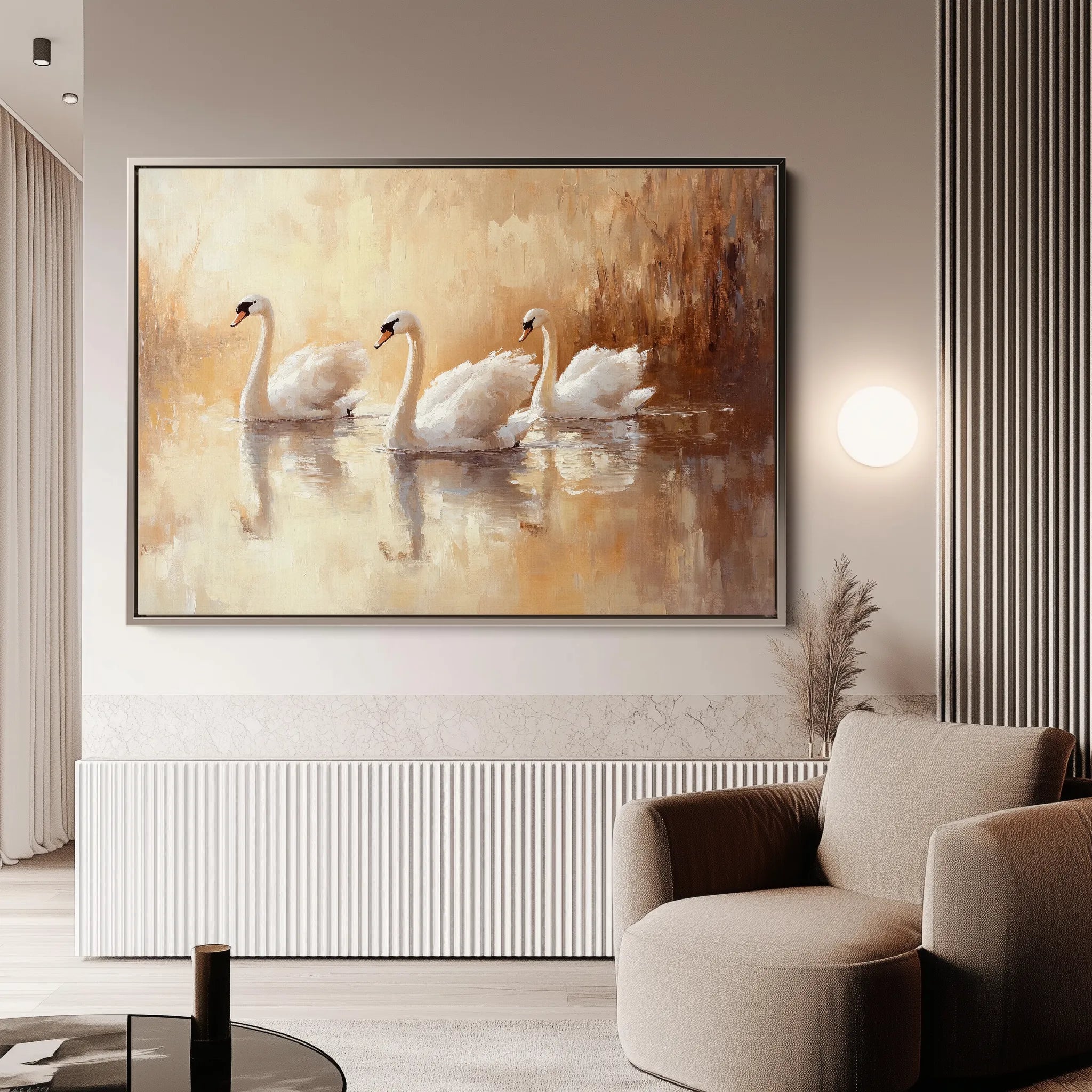 Animals 095 Canvas Art 18" x 24" / 45 x 60 cm / Black