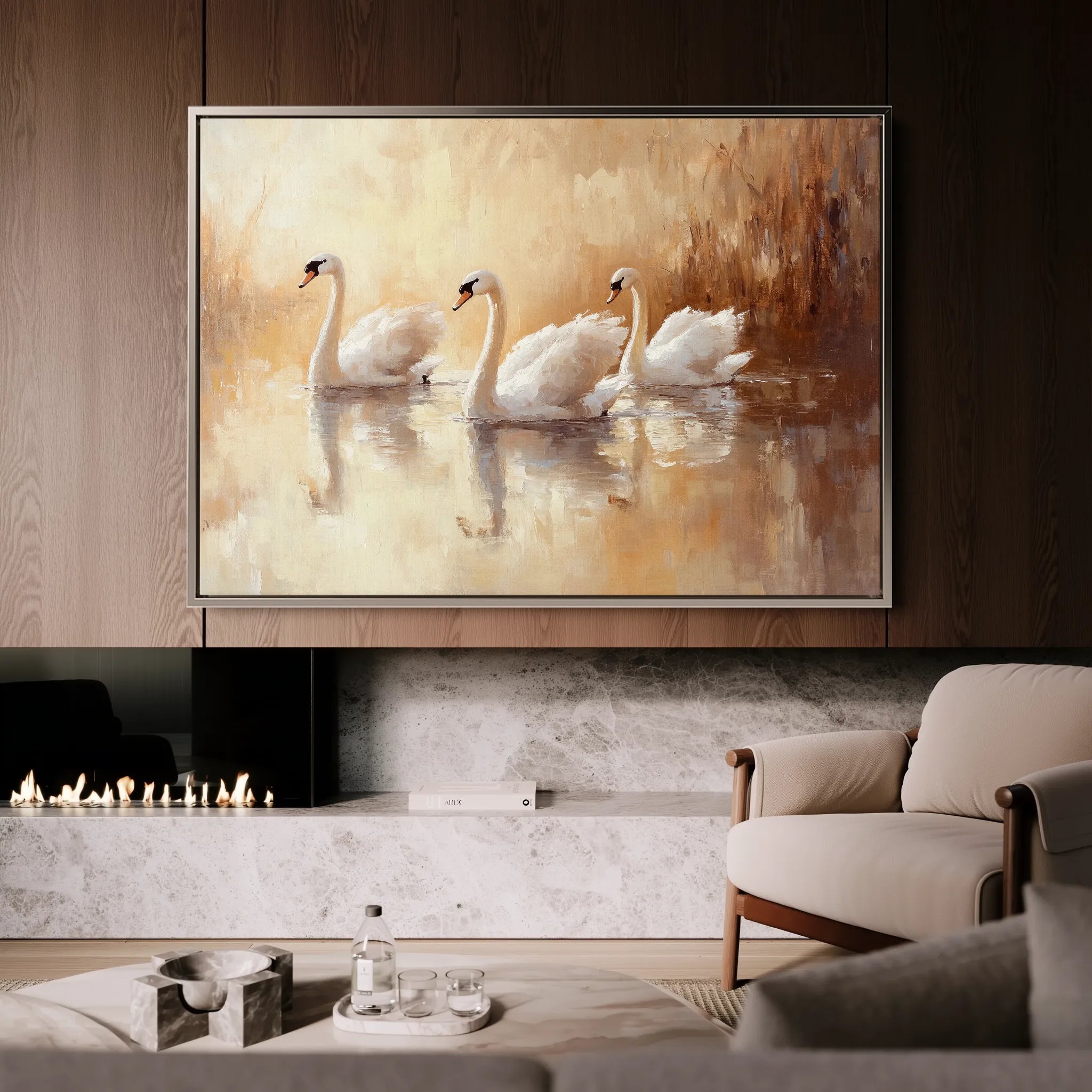 Animals 095 Canvas Art 18" x 24" / 45 x 60 cm / Black