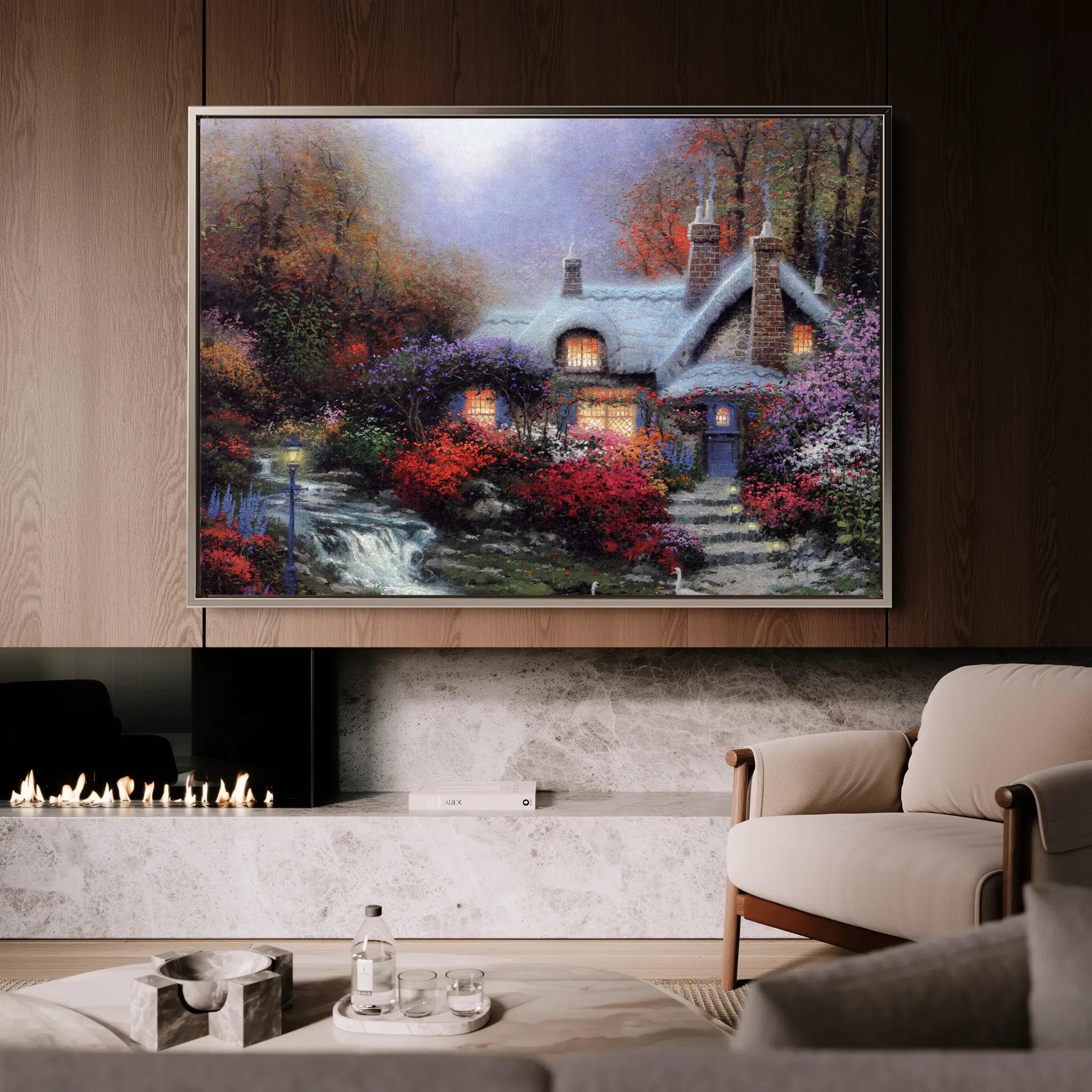 Landscape 095 Canvas Art 18" x 24" / 45 x 60 cm / Black