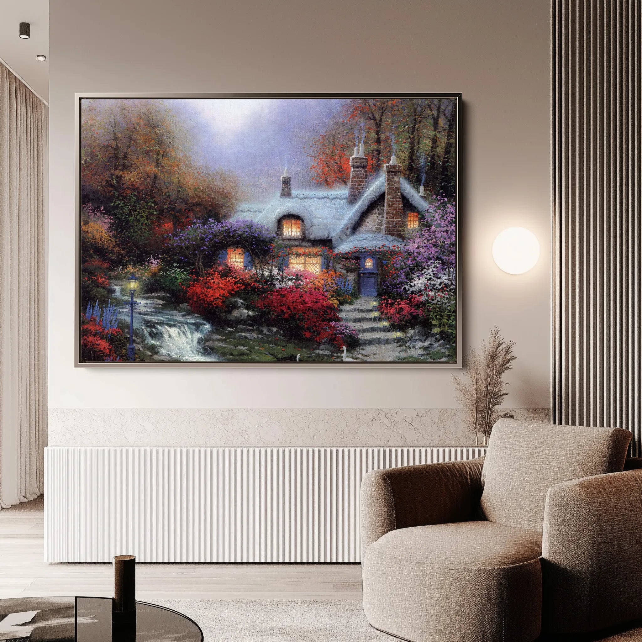 Landscape 095 Canvas Art 18" x 24" / 45 x 60 cm / Black