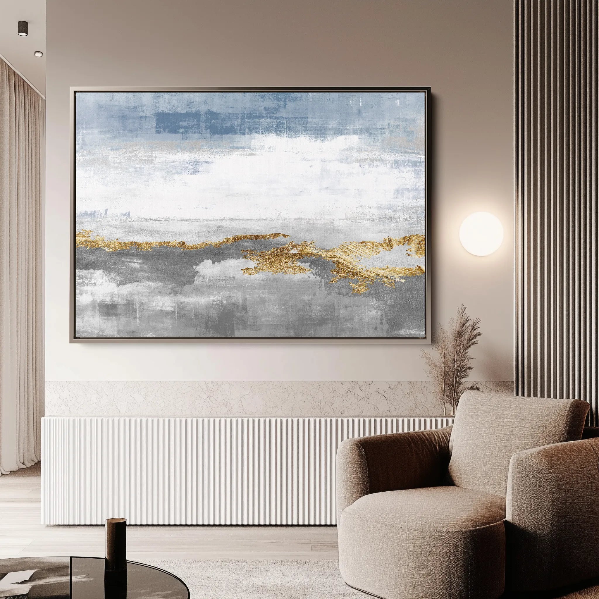 Abstract 096 Canvas Art 18" x 24" / 45 x 60 cm / Black