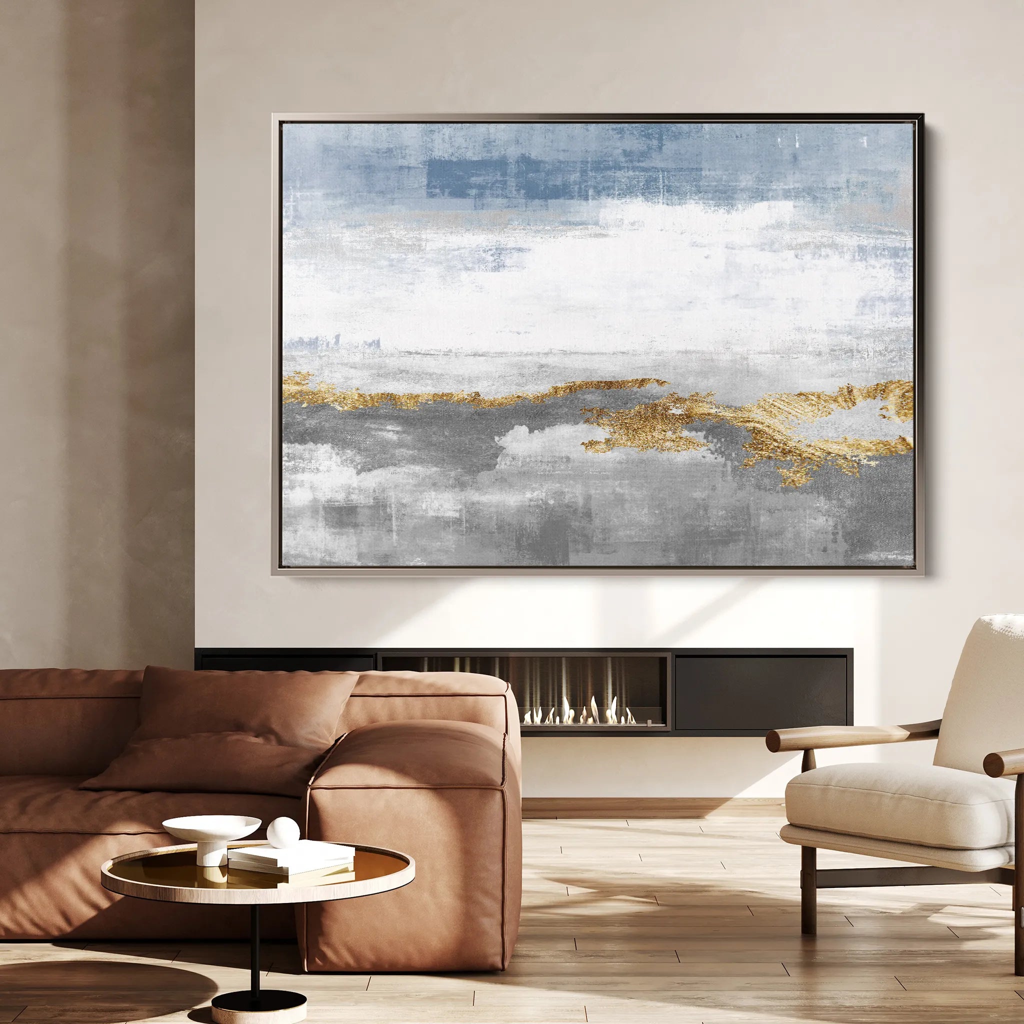 Abstract 096 Canvas Art 18" x 24" / 45 x 60 cm / Black