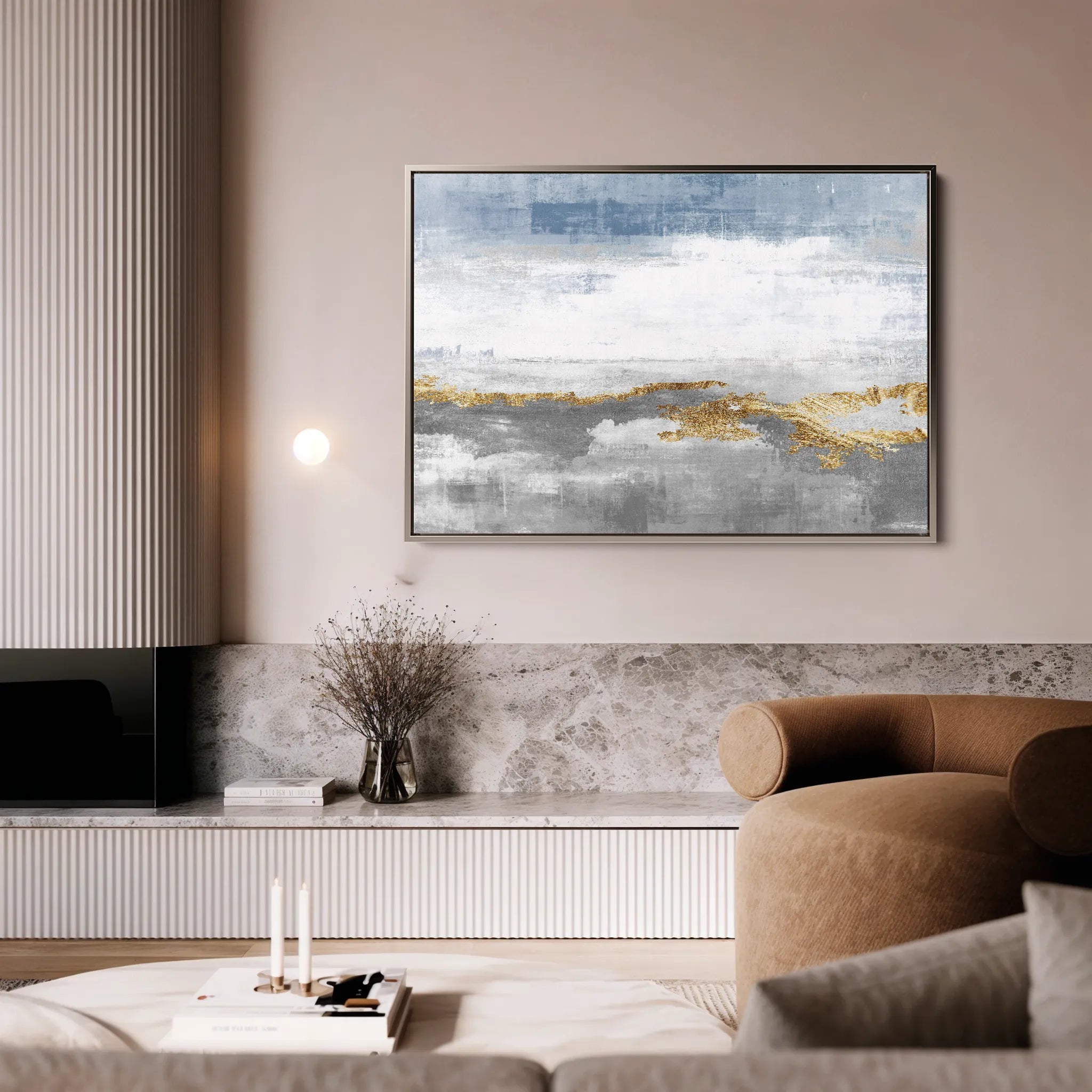 Abstract 096 Canvas Art 18" x 24" / 45 x 60 cm / Black