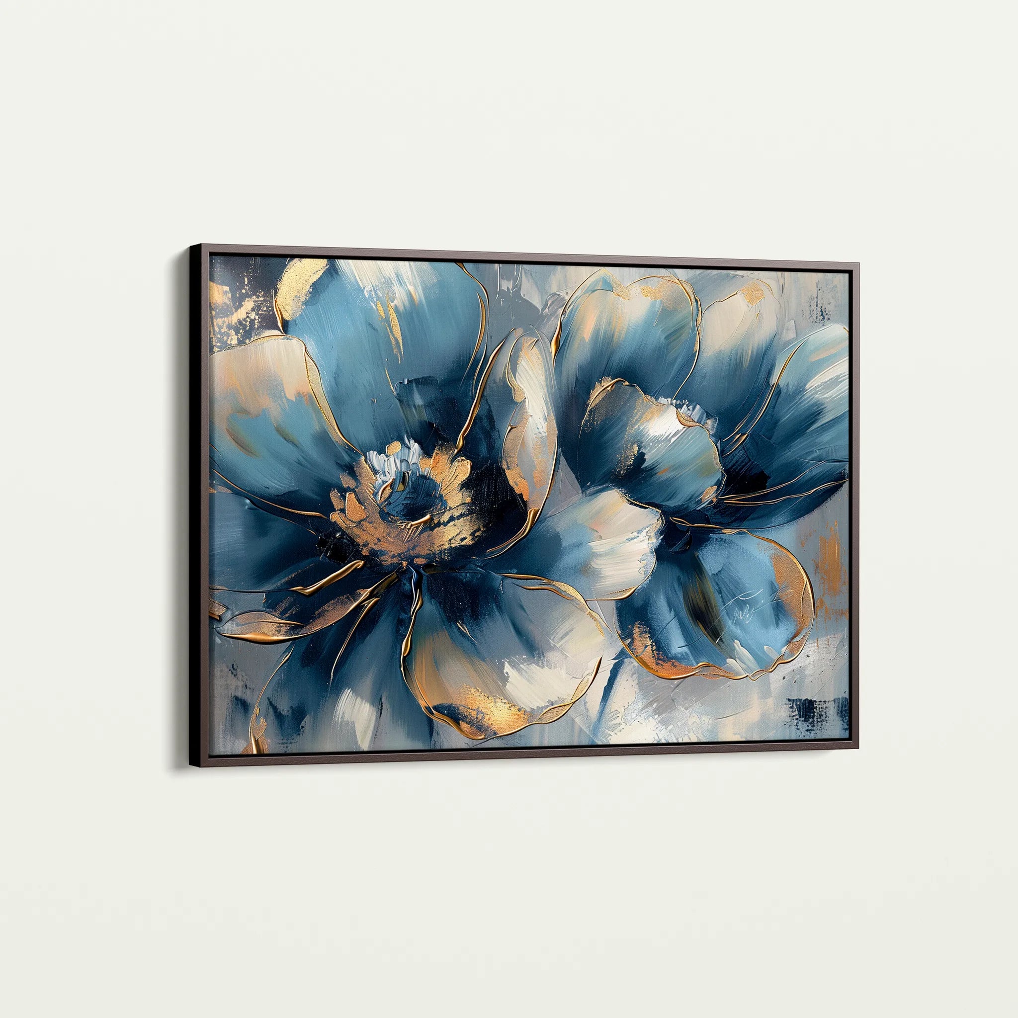 Floral 096 Canvas Art 18" x 24" / 45 x 60 cm / Black