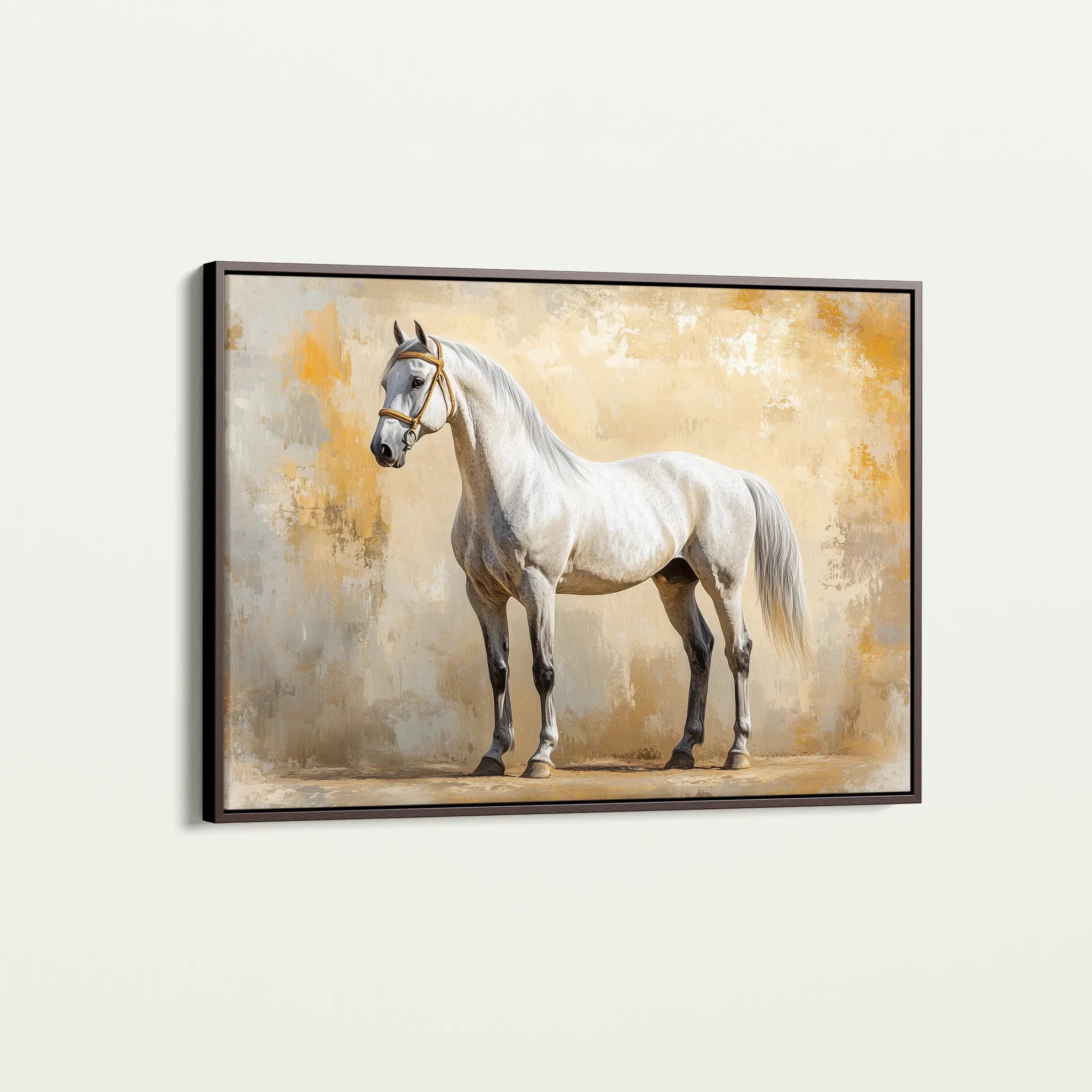 Horses 096 Canvas Art 18" x 24" / 45 x 60 cm / Black