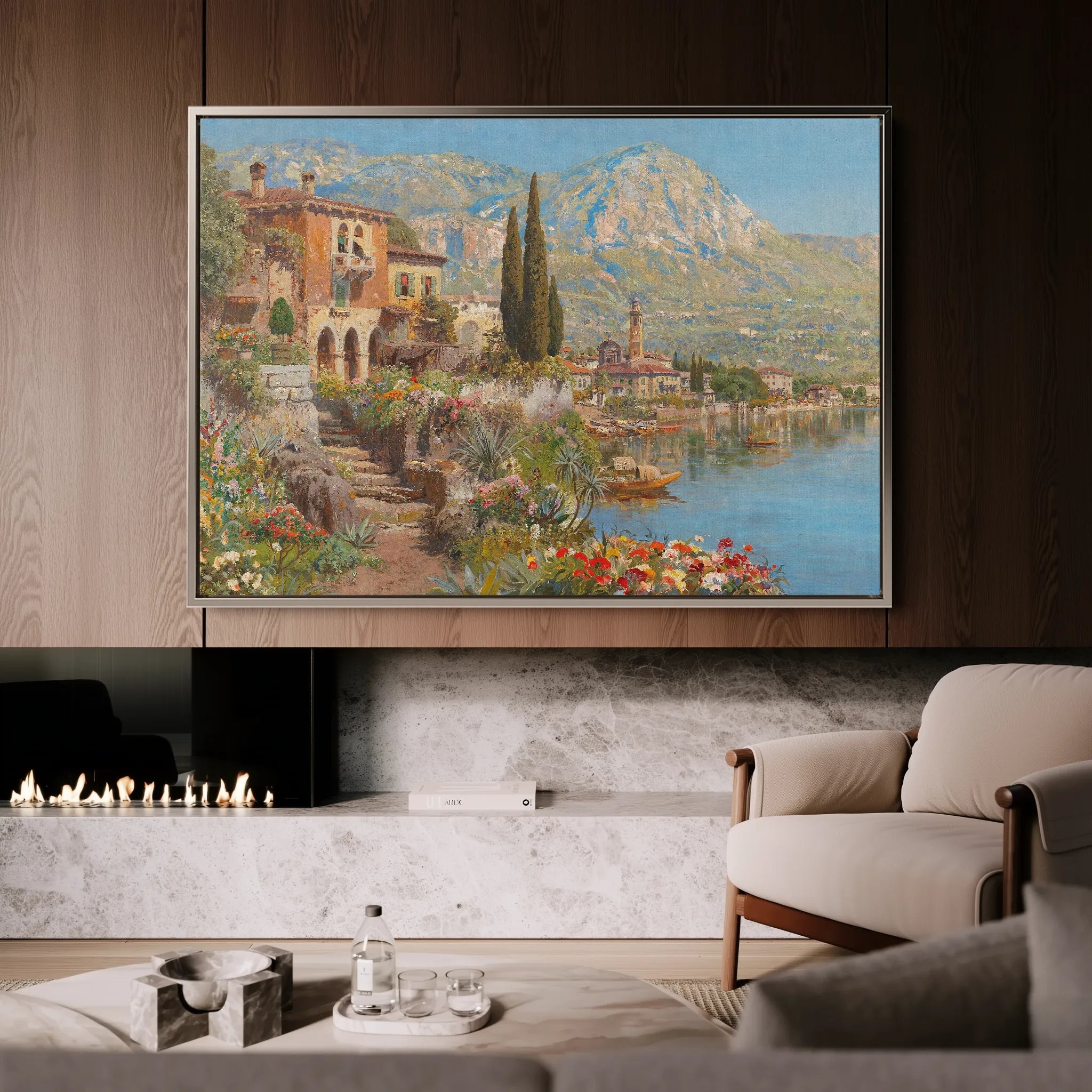 Landscape 096 Canvas Art 18" x 24" / 45 x 60 cm / Black