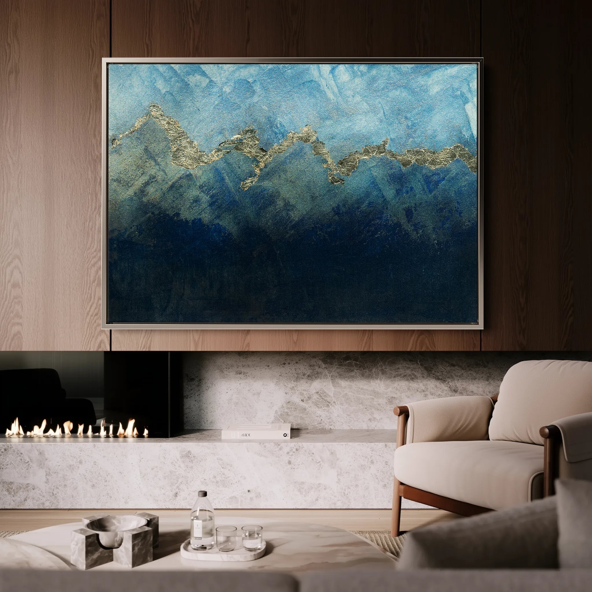 Abstract 097 Canvas Art 18" x 24" / 45 x 60 cm / Black