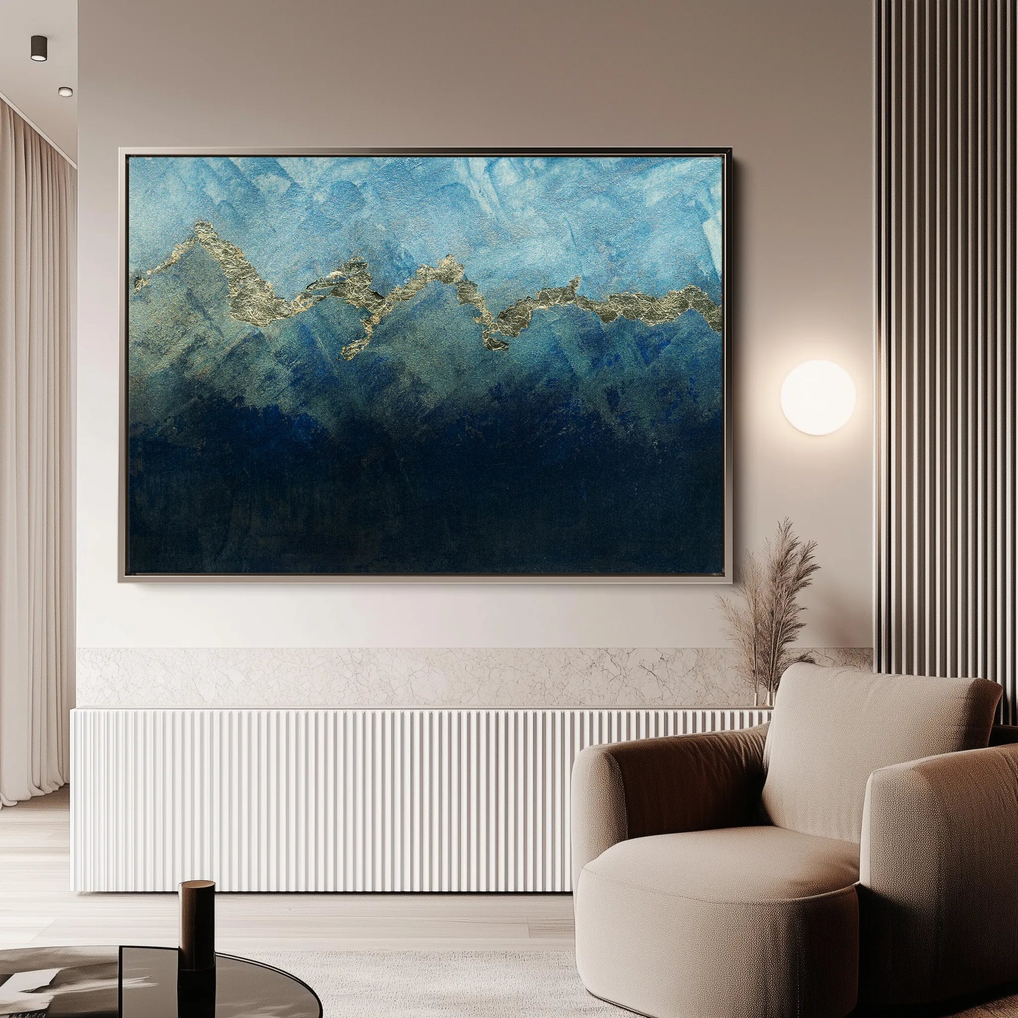 Abstract 097 Canvas Art 18" x 24" / 45 x 60 cm / Black