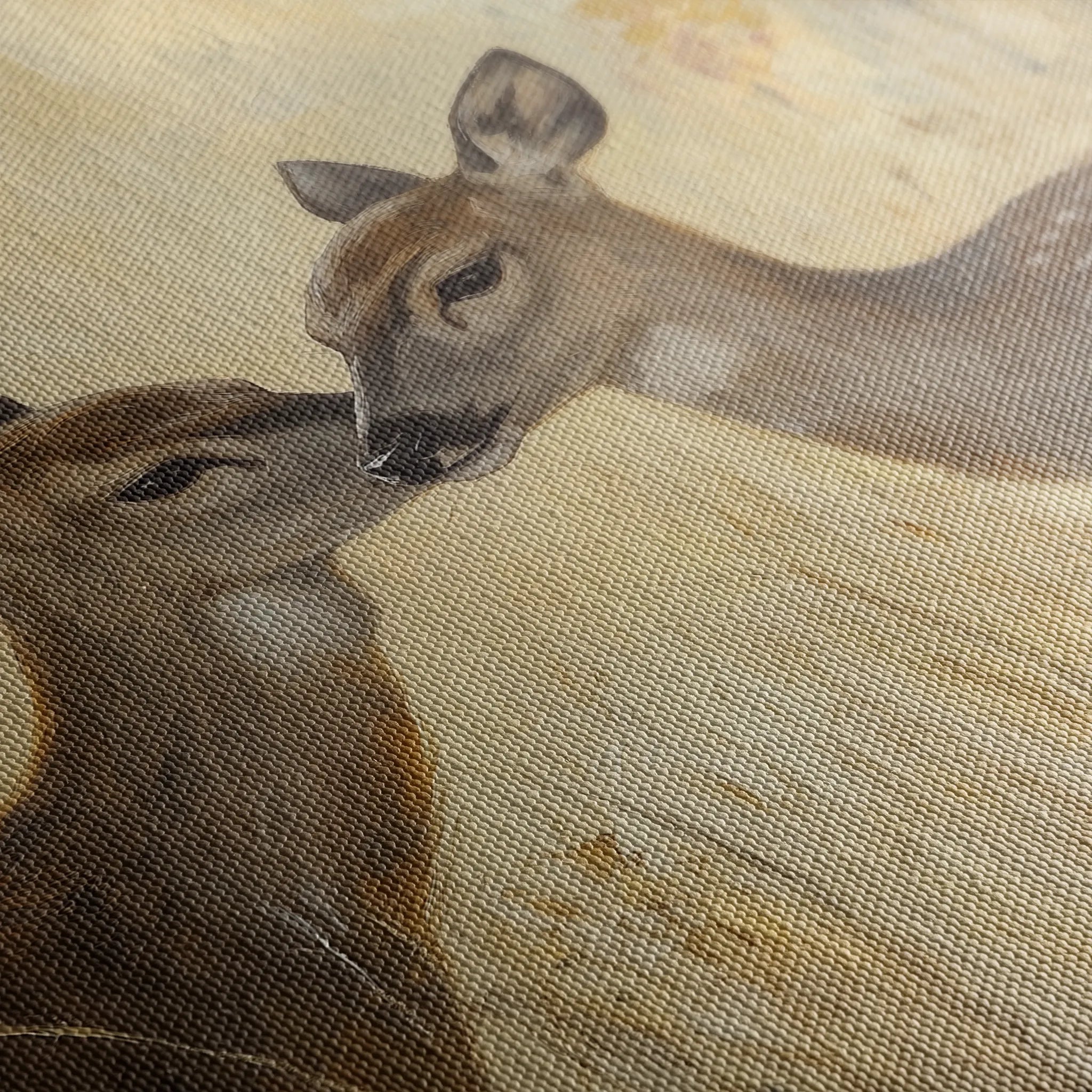 Animals 097 Canvas Art 18" x 24" / 45 x 60 cm / Black