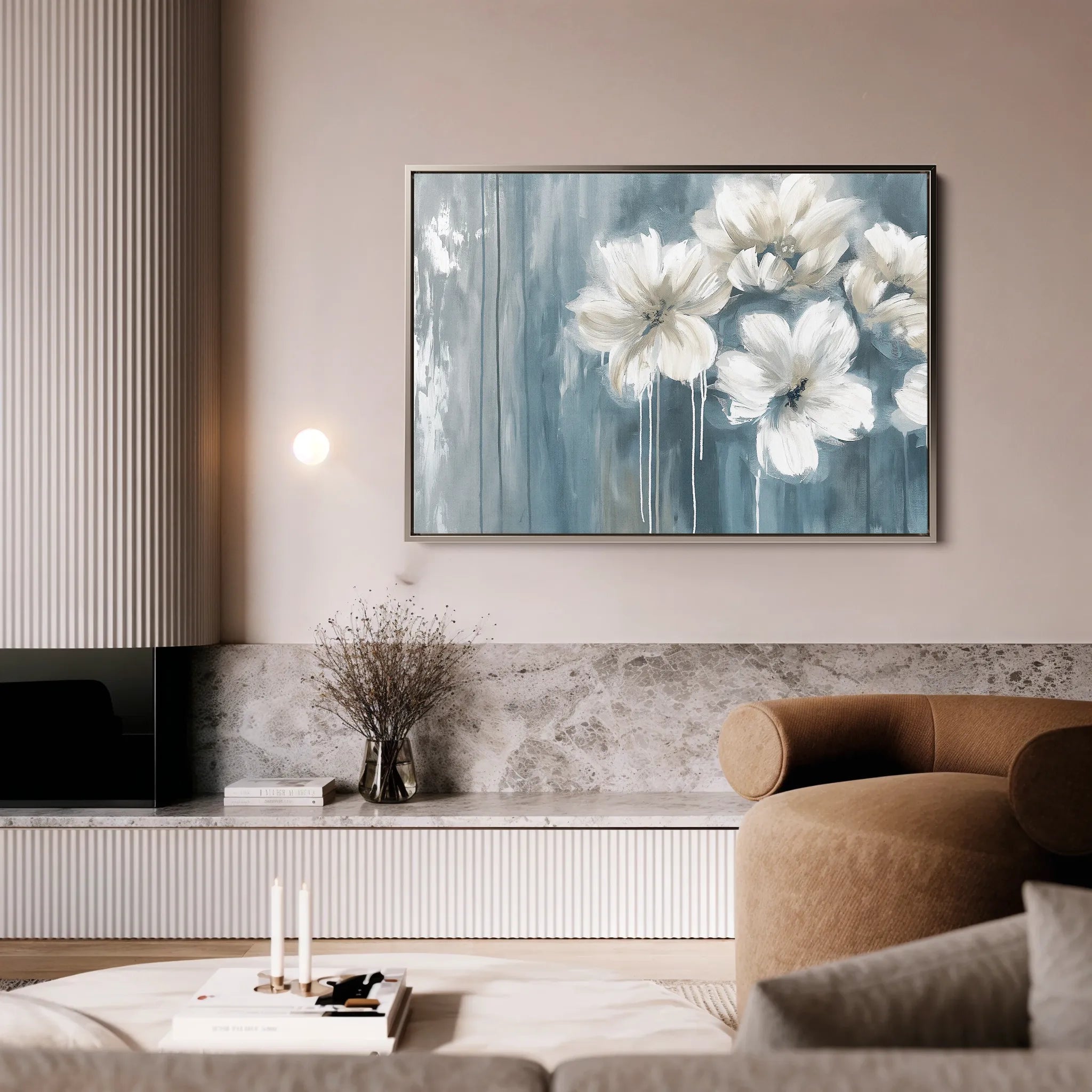 Floral 097 Canvas Art 18" x 24" / 45 x 60 cm / Black