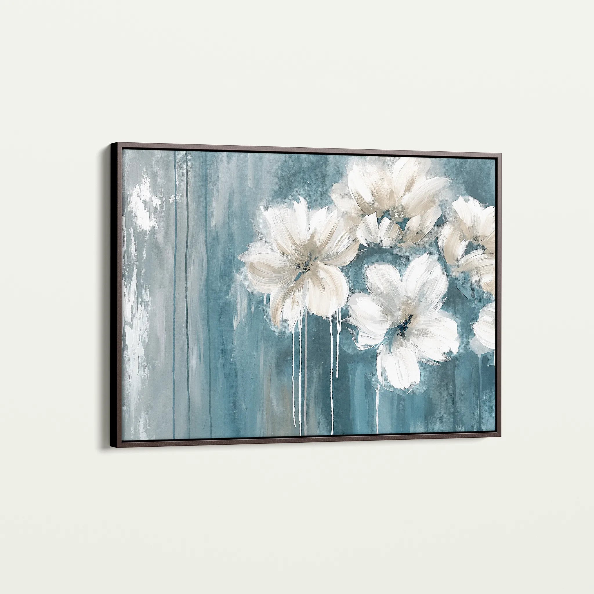 Floral 097 Canvas Art 18" x 24" / 45 x 60 cm / Black