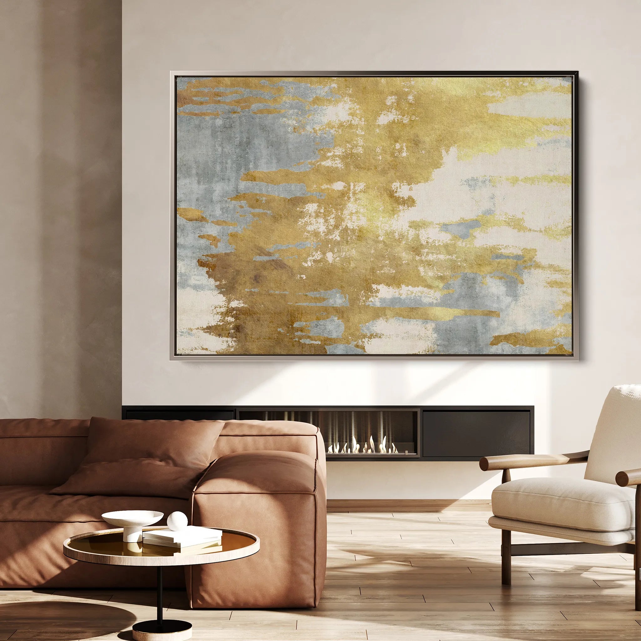 Abstract 098 Canvas Art 18" x 24" / 45 x 60 cm / Black