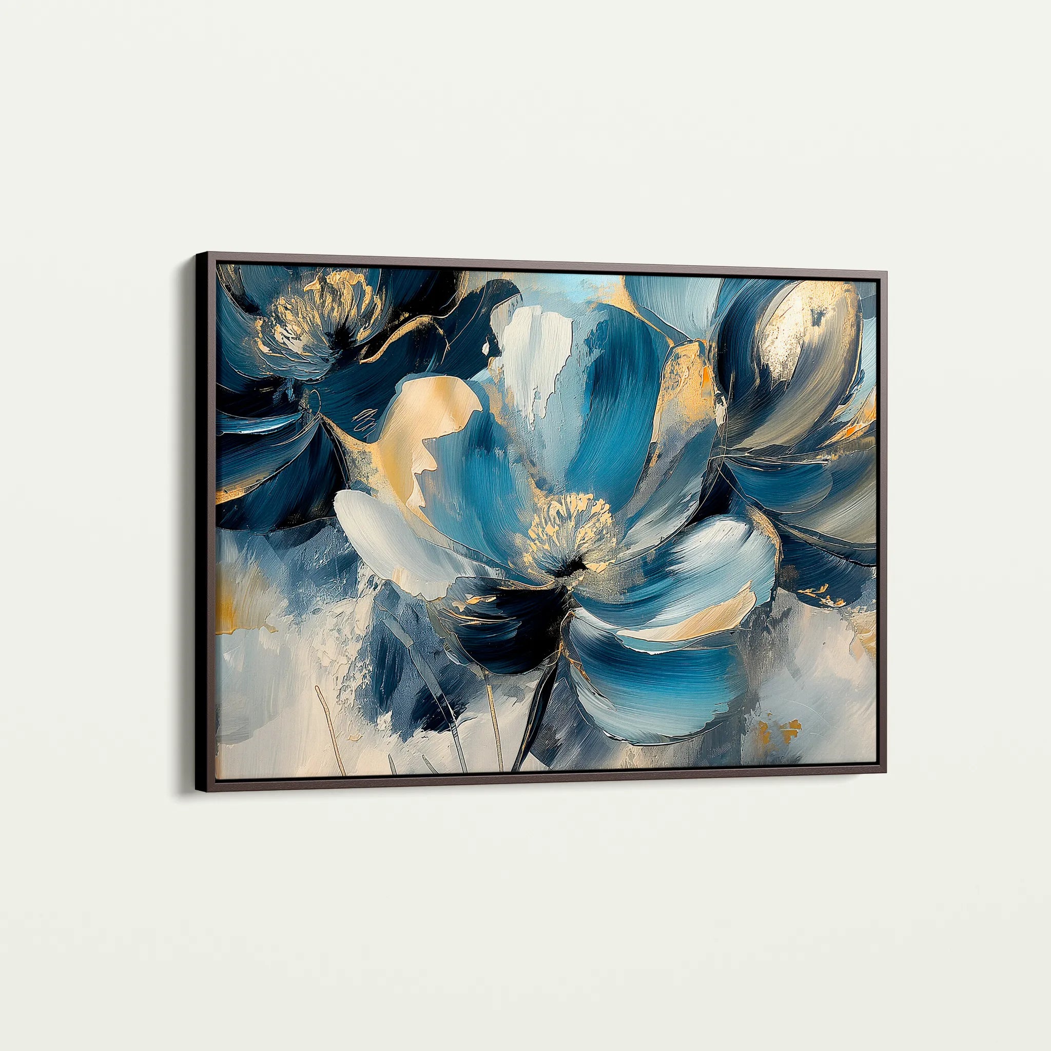 Floral 098 Canvas Art 18" x 24" / 45 x 60 cm / Black