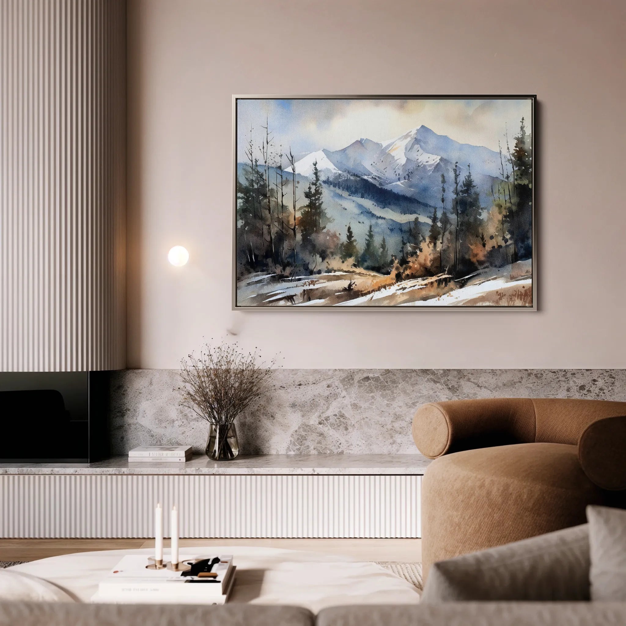 Landscape 098 Canvas Art 18" x 24" / 45 x 60 cm / Black