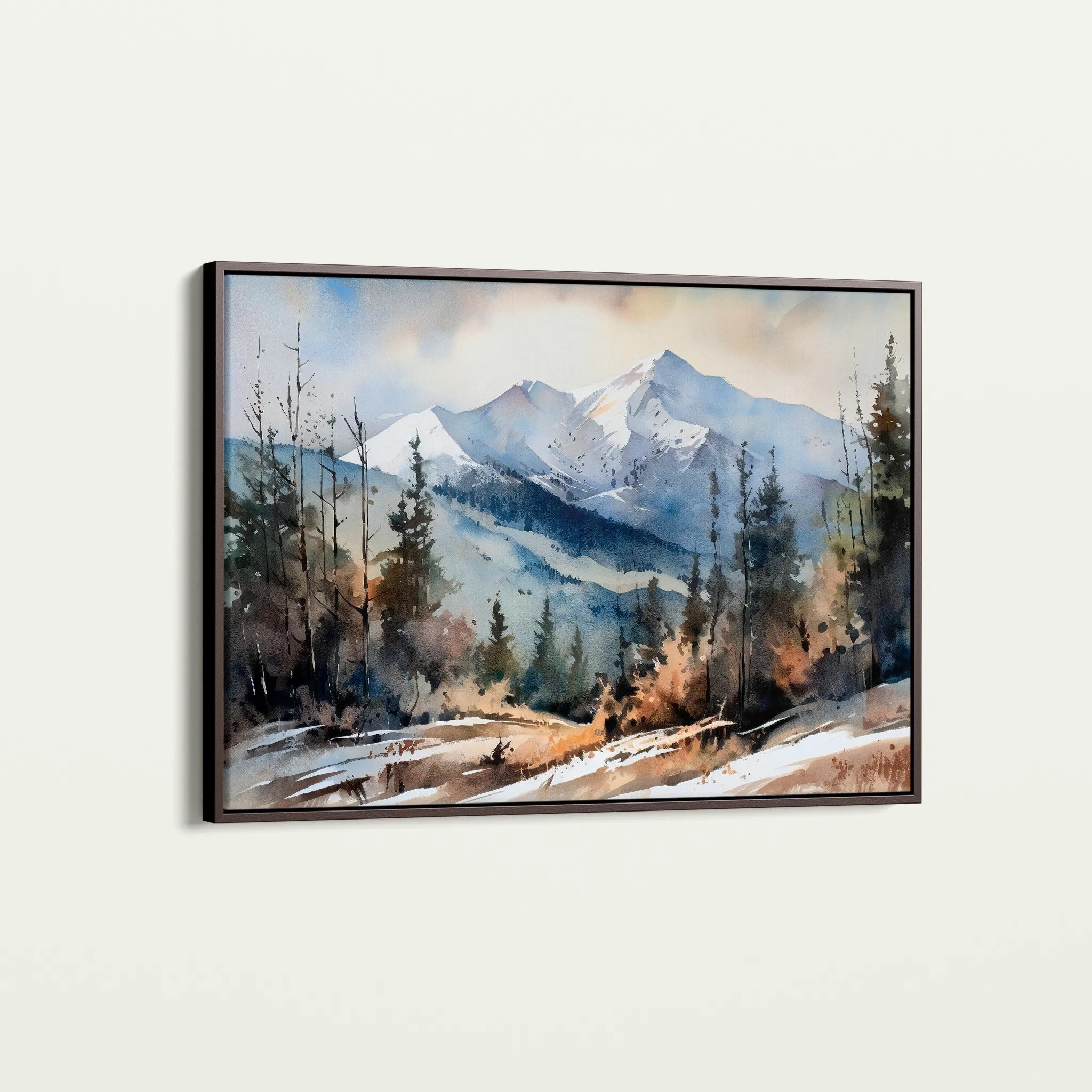 Landscape 098 Canvas Art 18" x 24" / 45 x 60 cm / Black