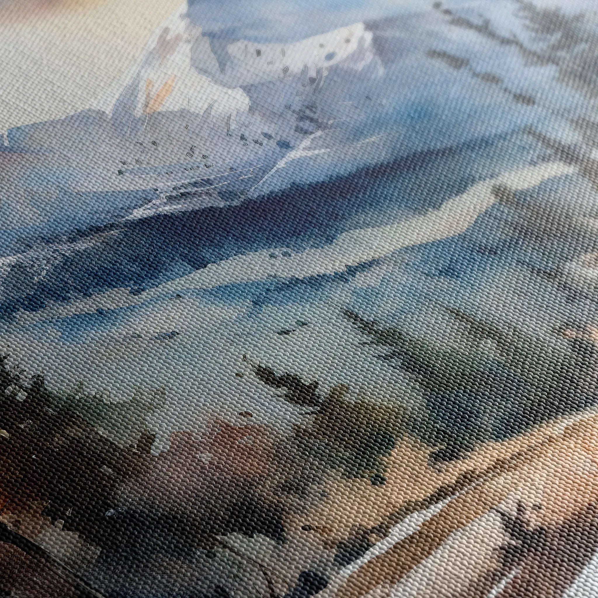 Landscape 098 Canvas Art 18" x 24" / 45 x 60 cm / Black