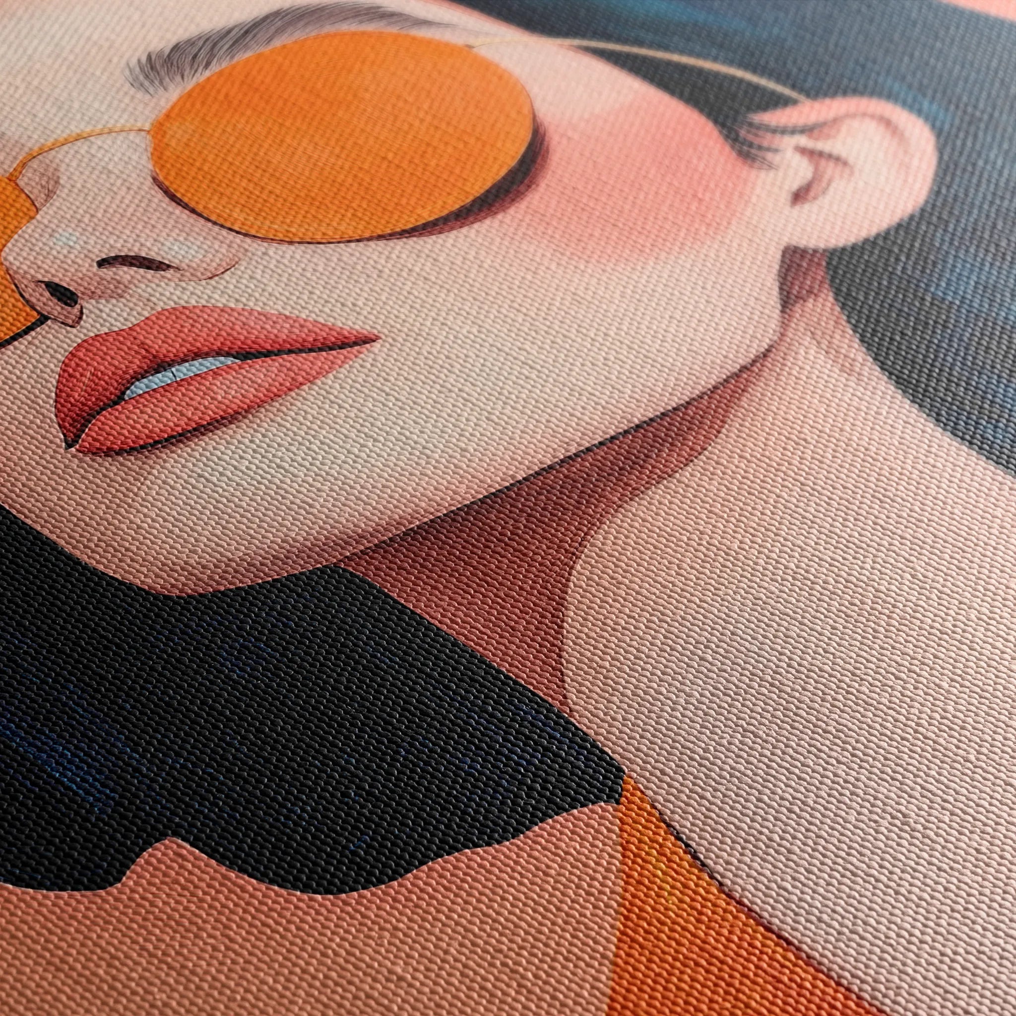 Portrait 098 Canvas Art 18" x 24" / 45 x 60 cm / Black