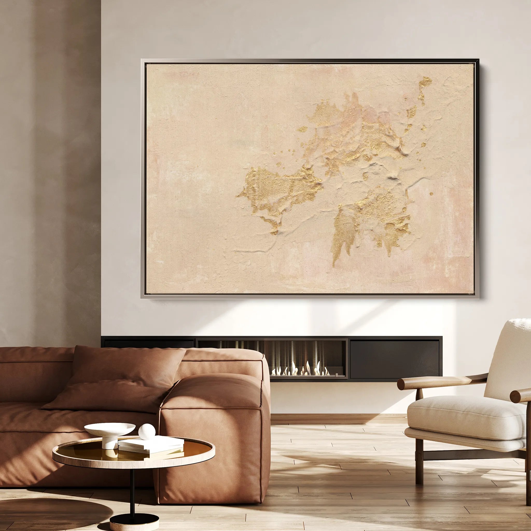 Abstract 099 Canvas Art 18" x 24" / 45 x 60 cm / Black