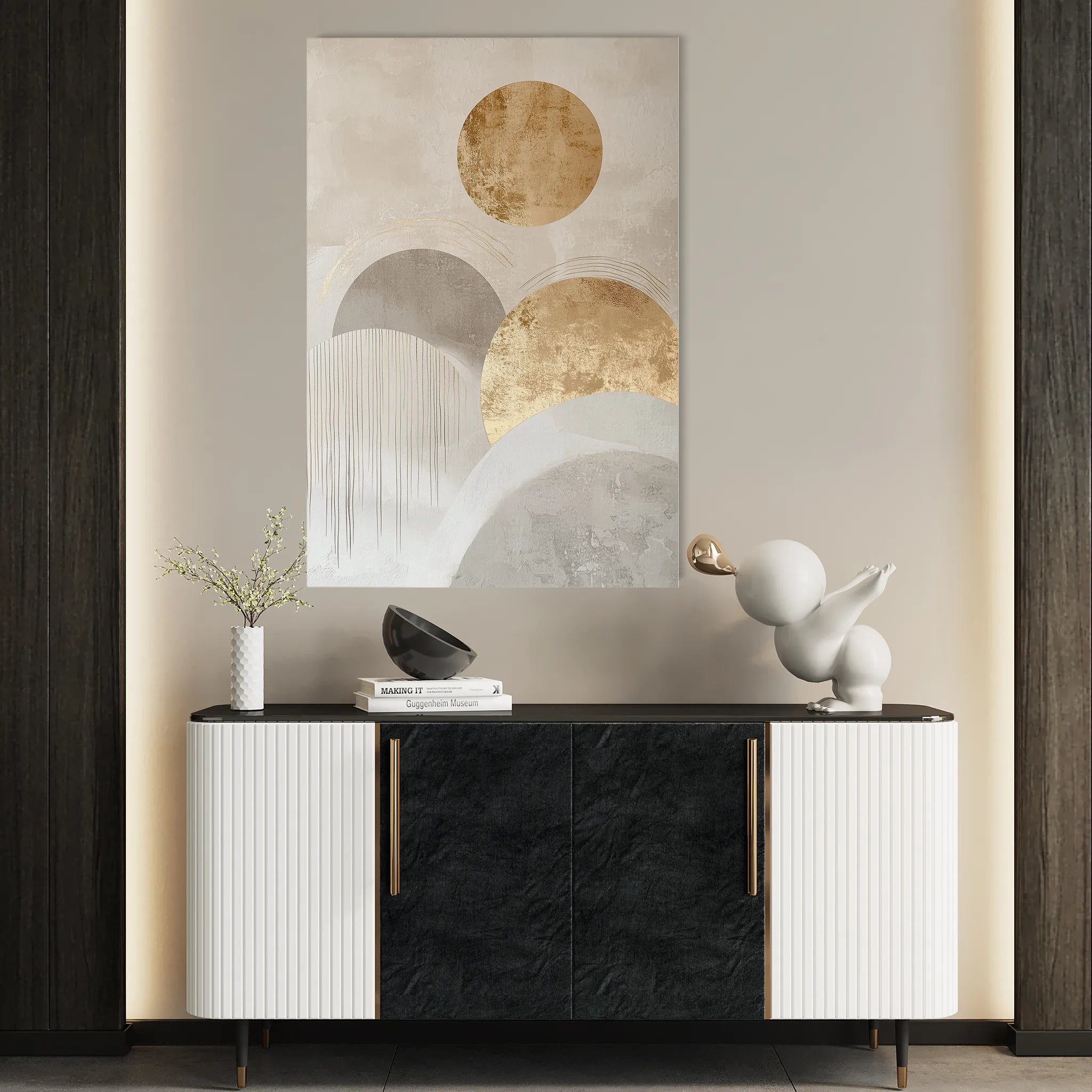 Boho 099 Canvas Art 18" x 24" / 45 x 60 cm / Black